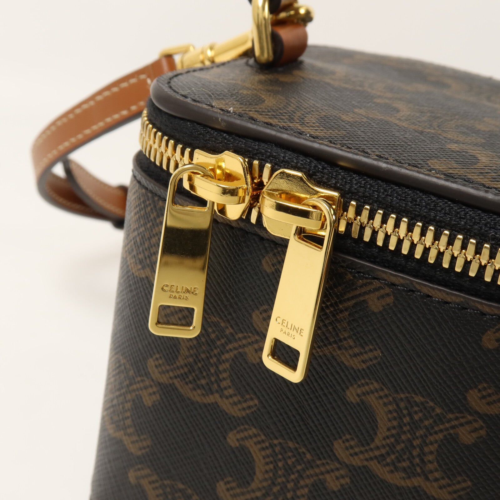CELINE 塗層帆布Mini Vanity Case手挽肩背兩用袋