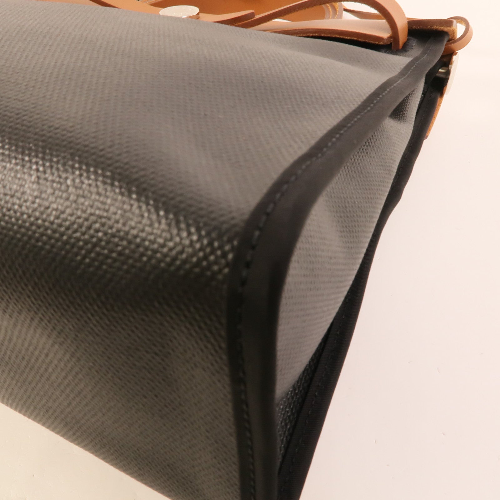 HERMES 塗層帆布Herbag PM手挽肩背兩用袋Black