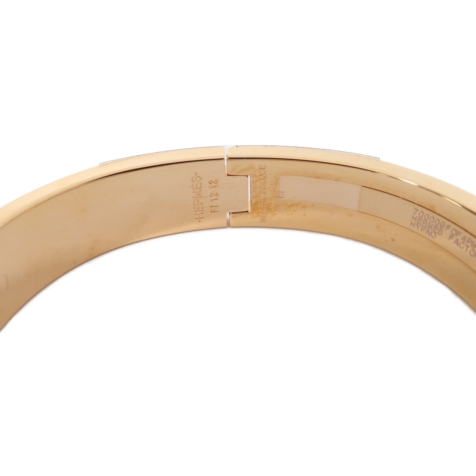 HERMES 金屬Clic H Bracelet手鐲藍色/粉紅色