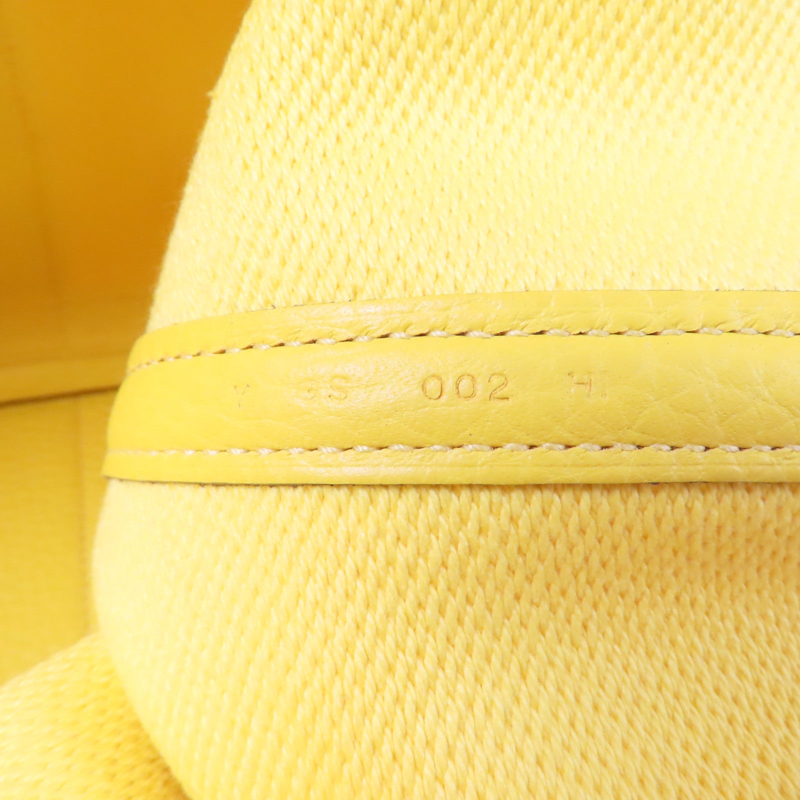 HERMES Toile H帆布Garden Party PM銀扣手挽袋黃色