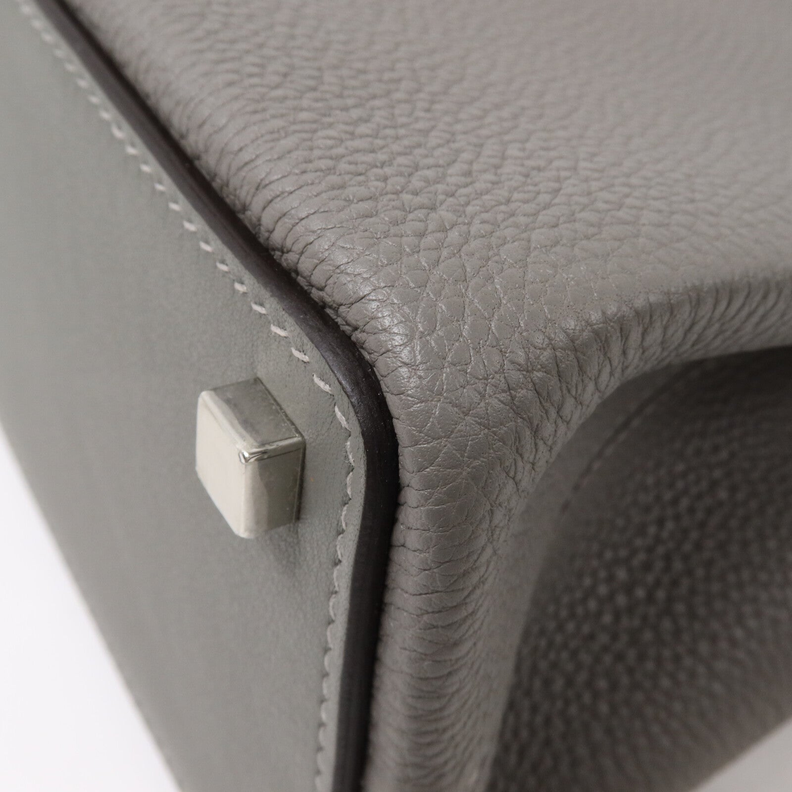 HERMES Togo皮革/Swift皮革Sac Medor手挽肩背兩用袋Gris Meyer