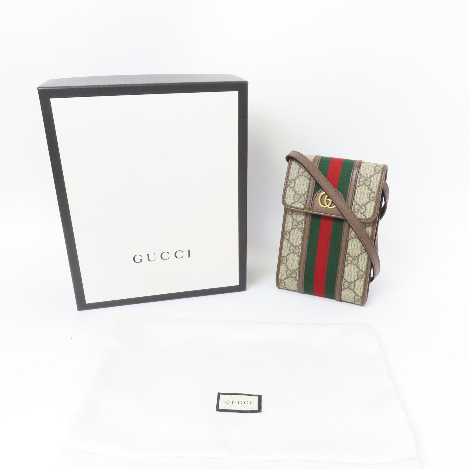 GUCCI 【激減優惠】帆布Shoulder Bag金扣肩背袋啡色/紅色/綠色