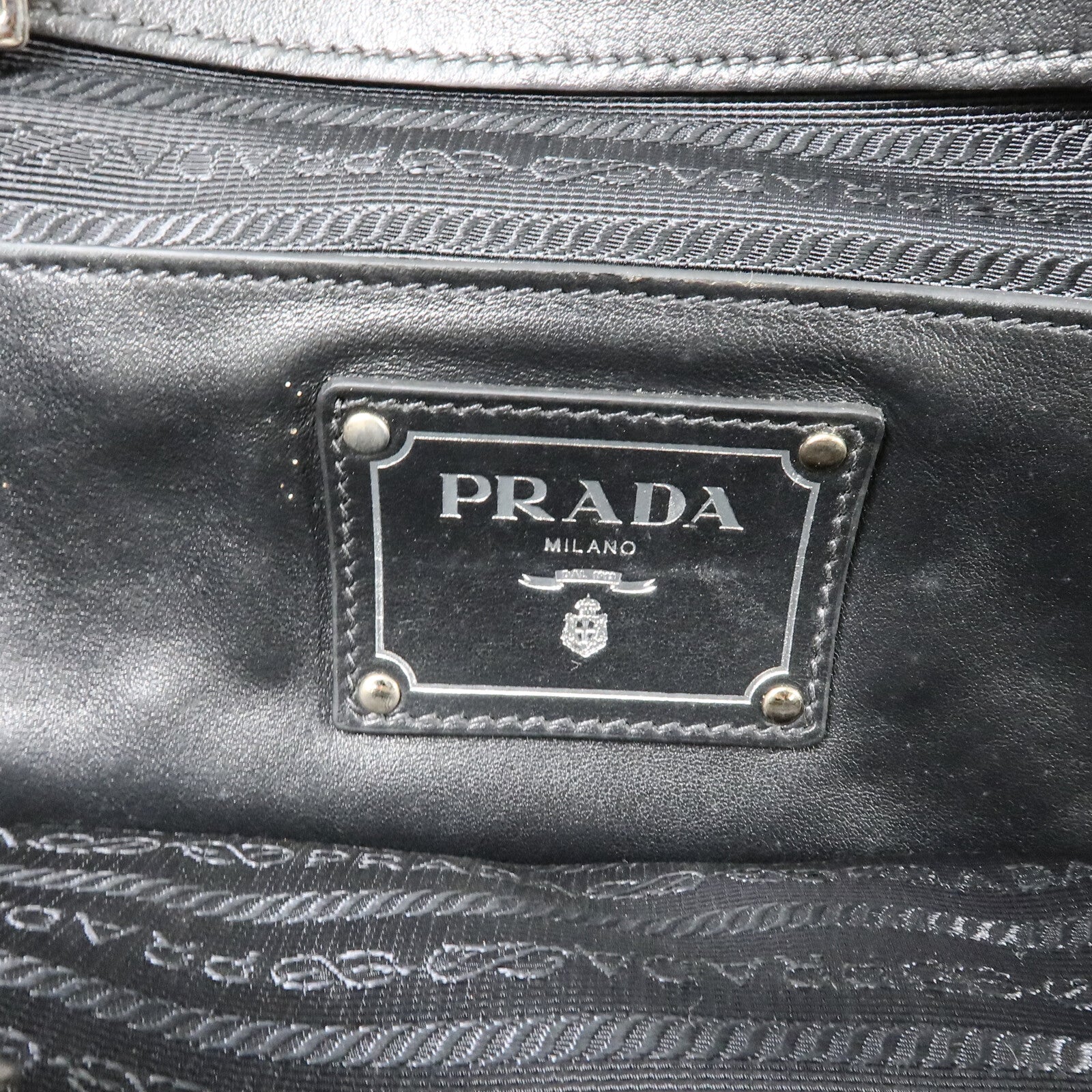 PRADA 牛皮皮革Militare手挽肩背兩用袋