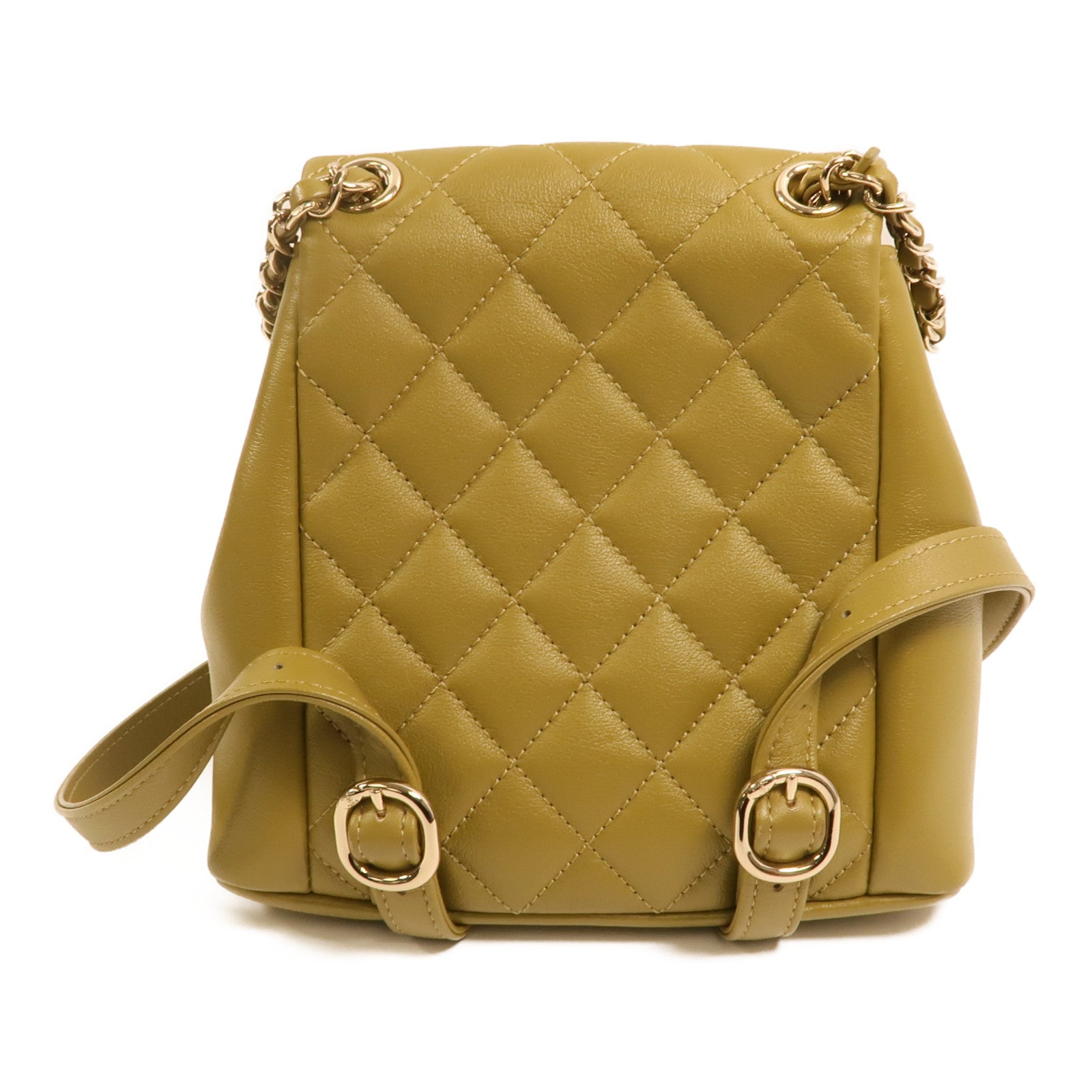 CHANEL 牛皮皮革Duma金扣背包