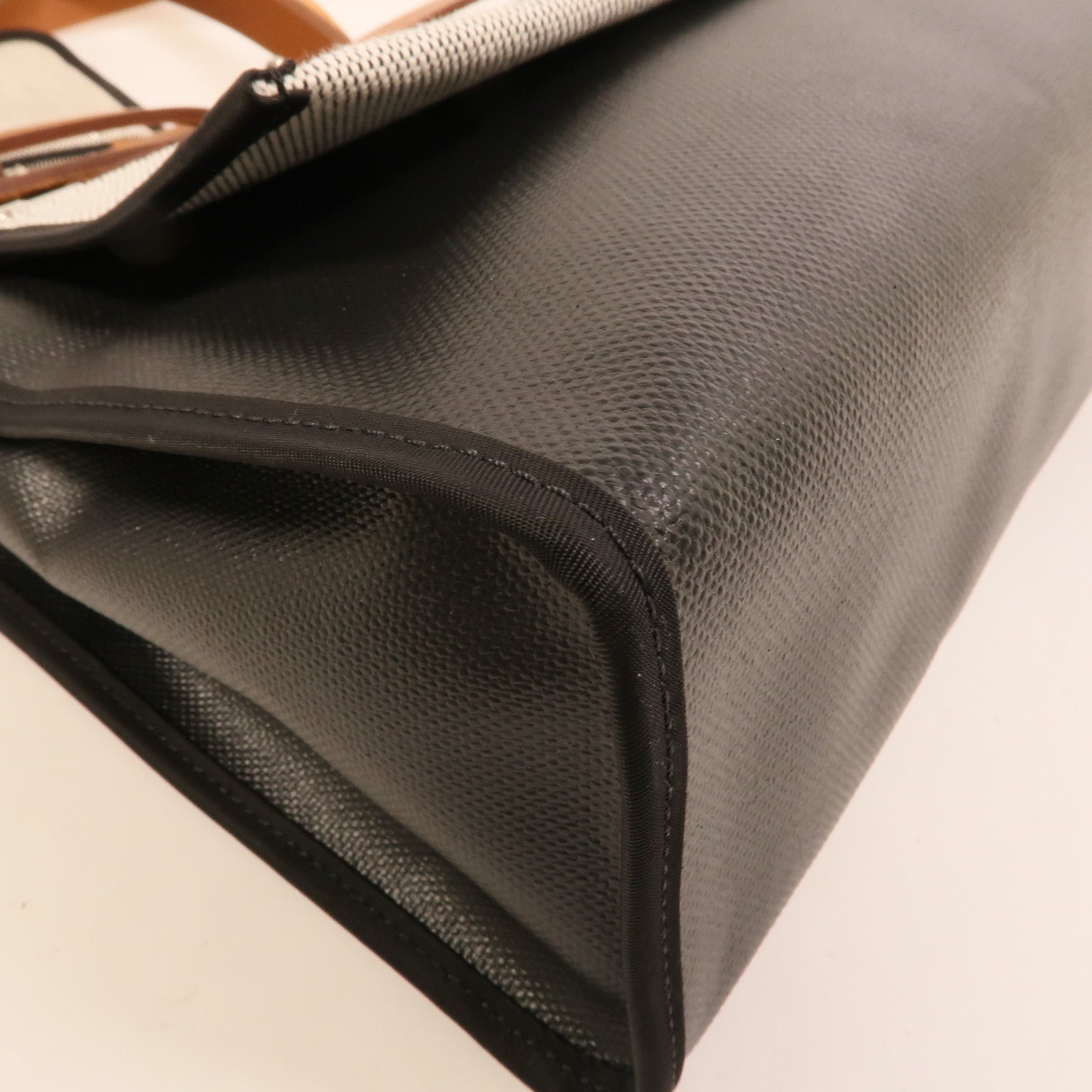 HERMES 塗層帆布Herbag PM手挽肩背兩用袋Black