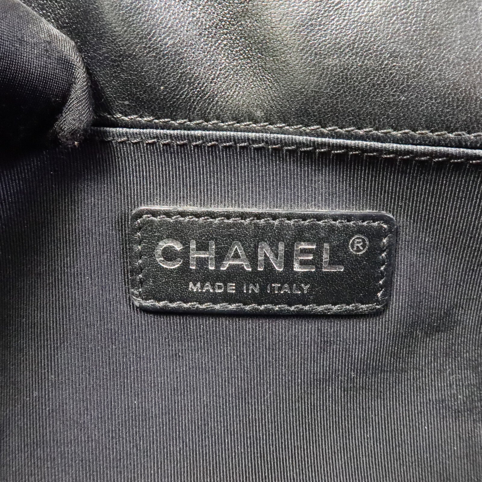 CHANEL 羊皮皮革Boy 25鏈帶肩背袋