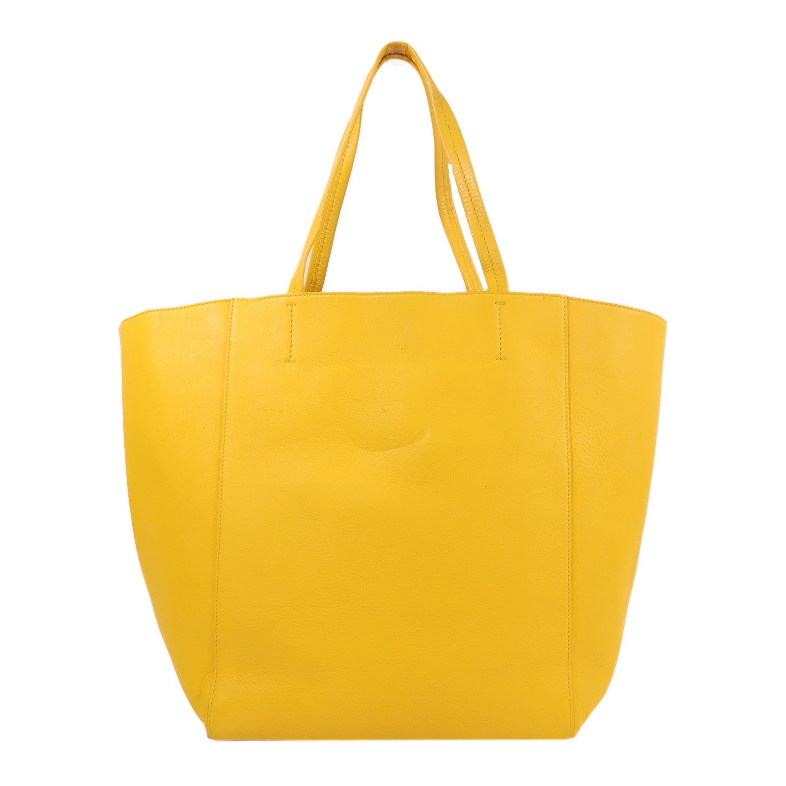 CELINE 牛皮皮革Tote Bag肩背袋黃色
