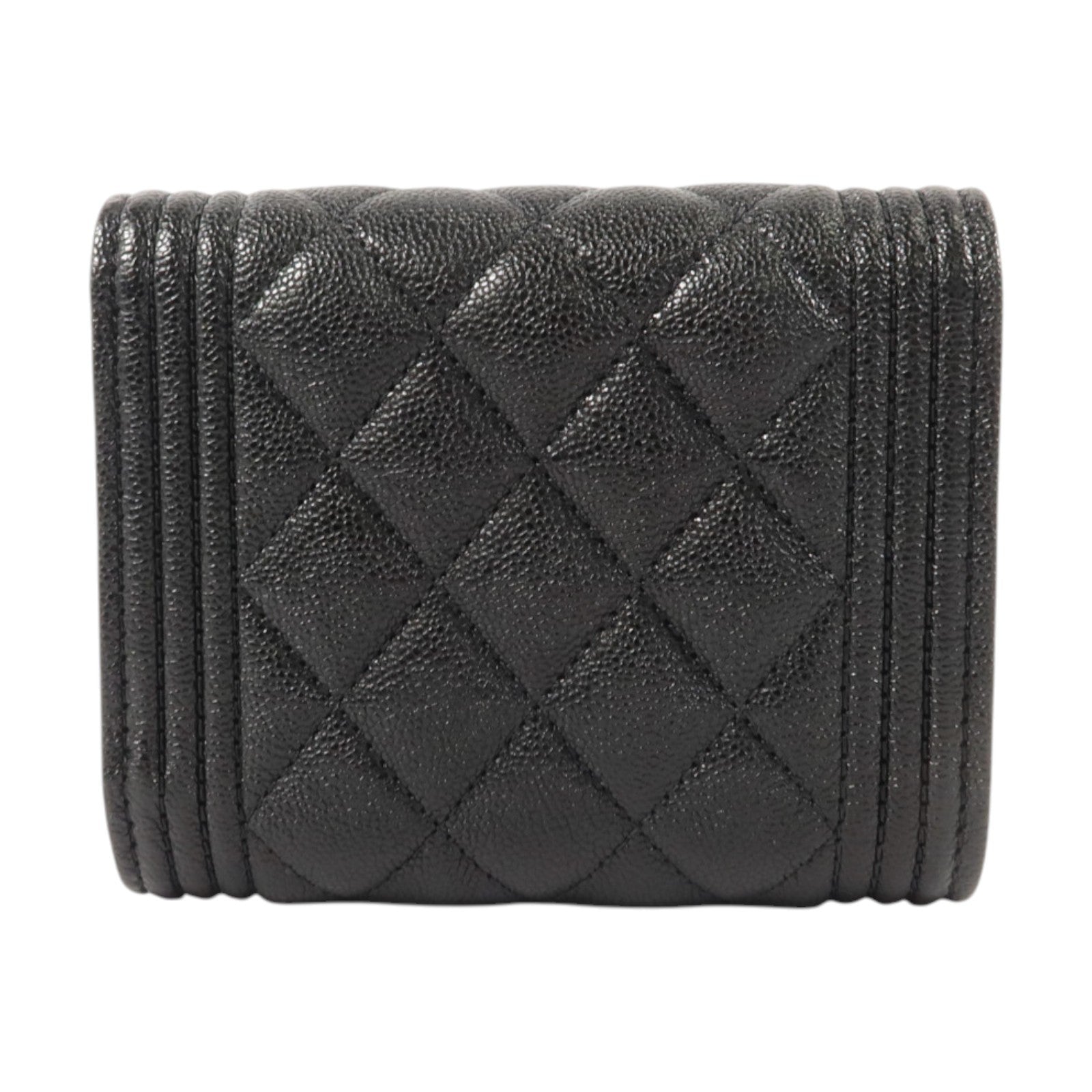 CHANEL 牛皮皮革Boy Chanel Small Flap Wallet金扣錢包