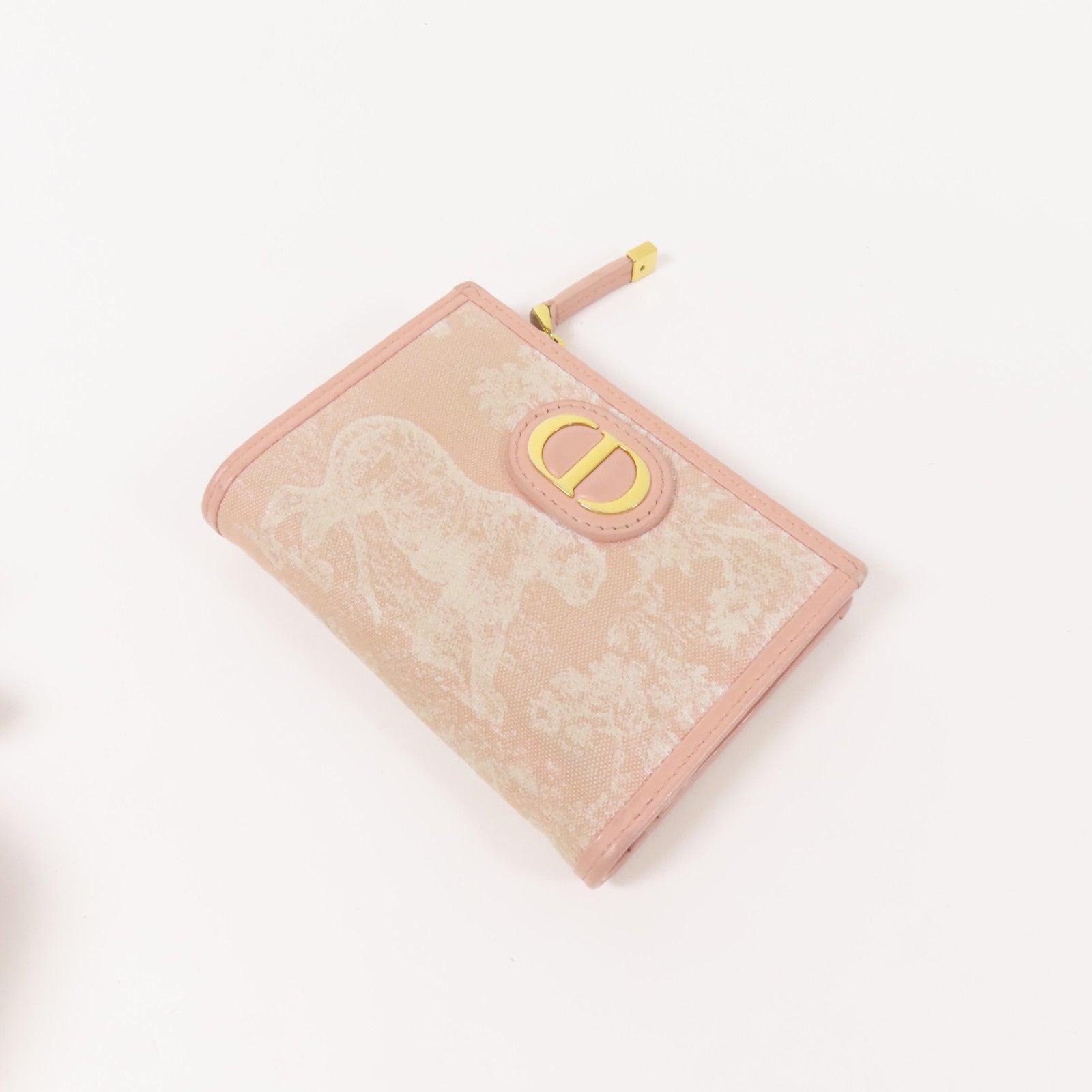 Dior 帆布Bifold Wallet金扣錢包