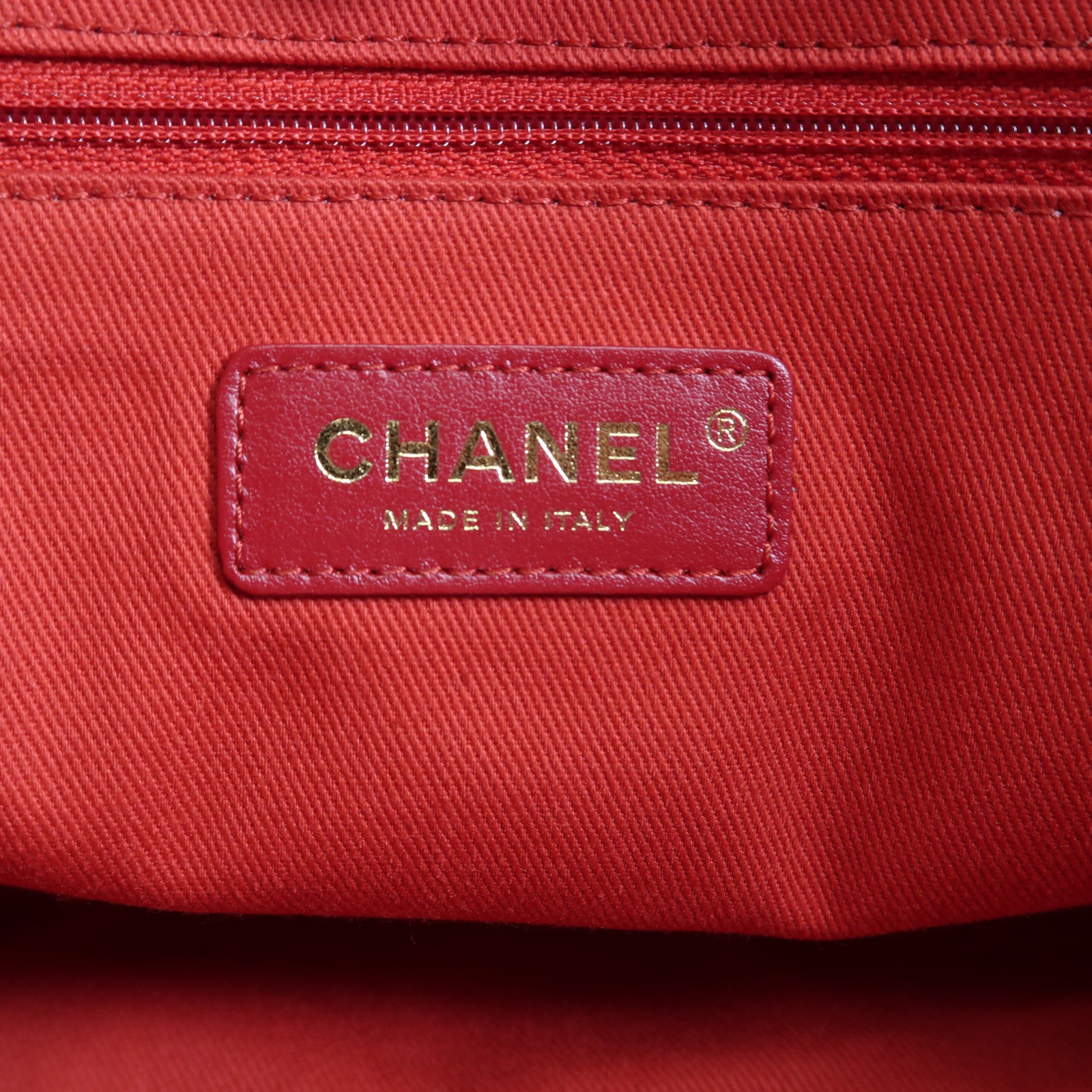 CHANEL 帆布Deauville MM金扣手挽袋