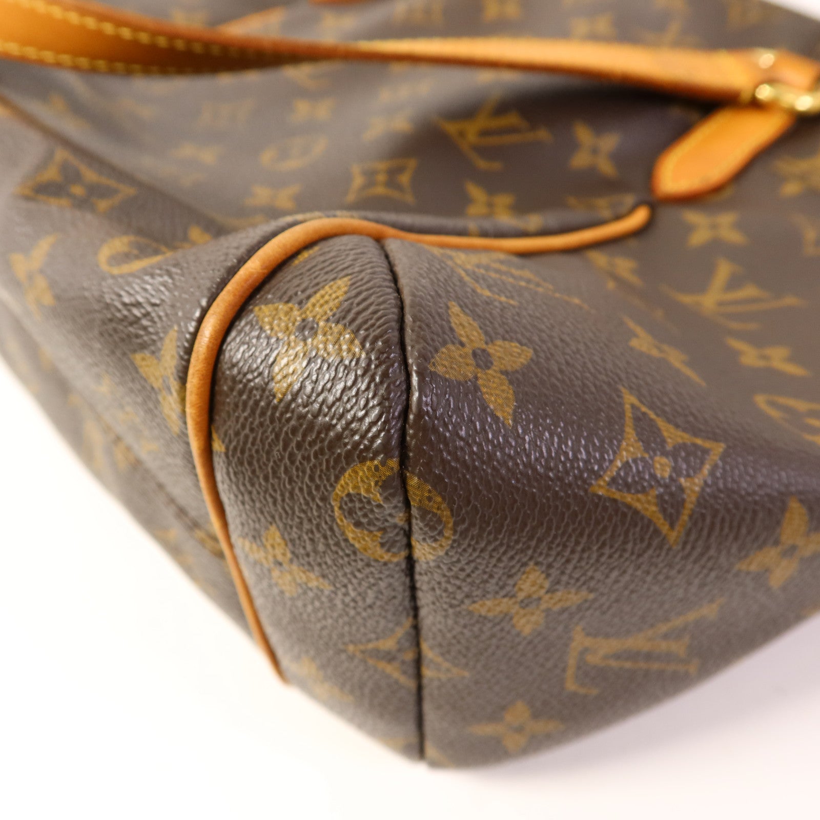 LOUIS VUITTON Monogram Totally MM金扣肩背袋棕色