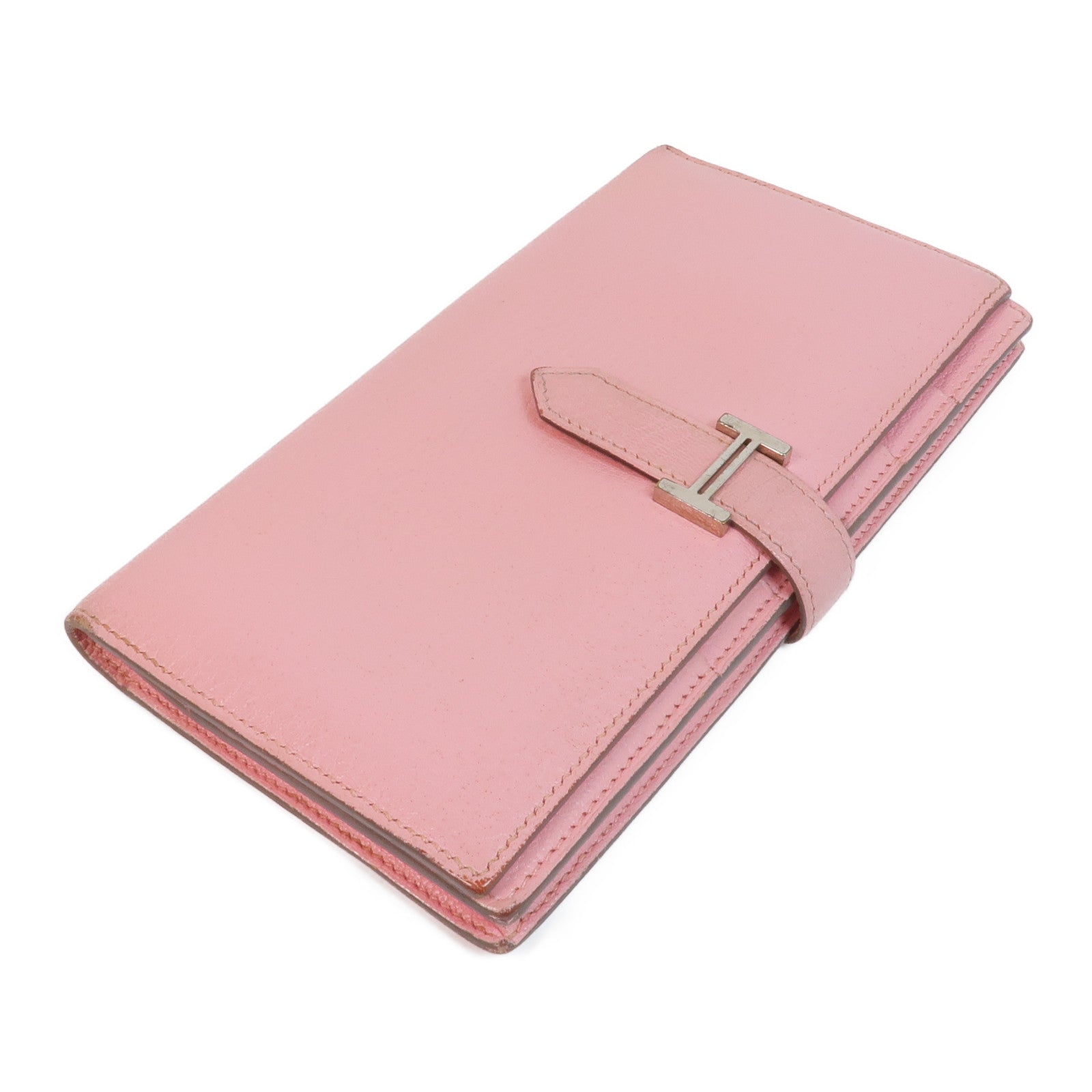 HERMES Chevre皮革Bearn Wallet銀扣長錢包