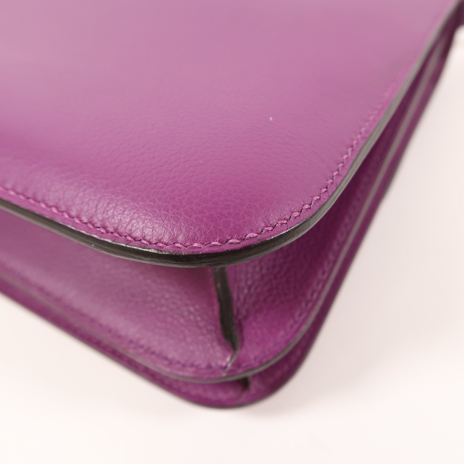 HERMES Evercolor皮革Constance 24金扣肩背袋