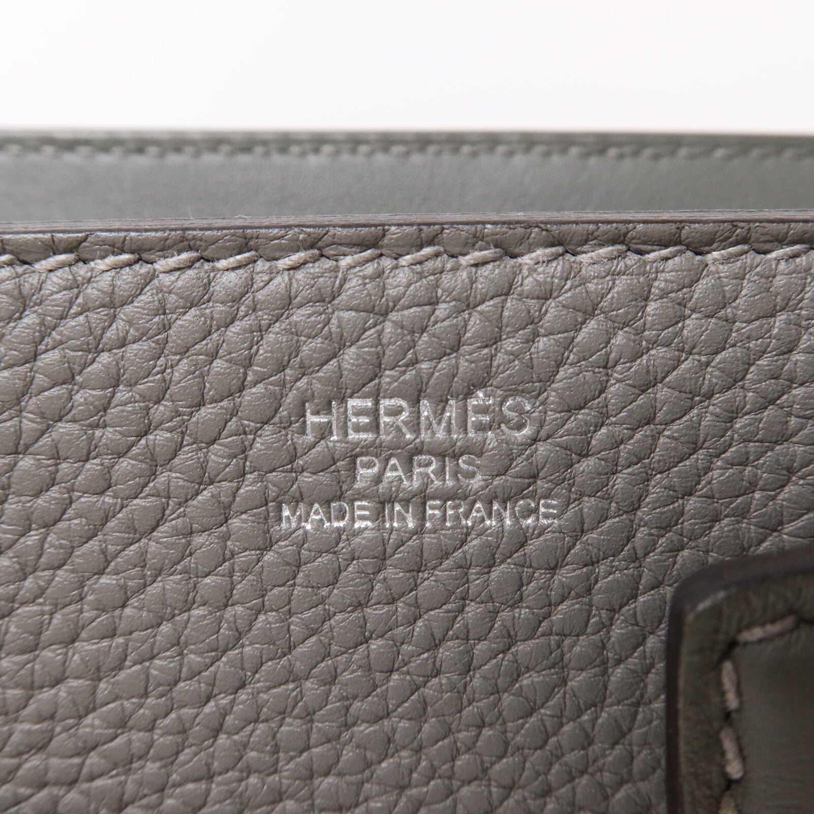 HERMES Togo皮革/Swift皮革Sac Medor手挽肩背兩用袋Gris Meyer