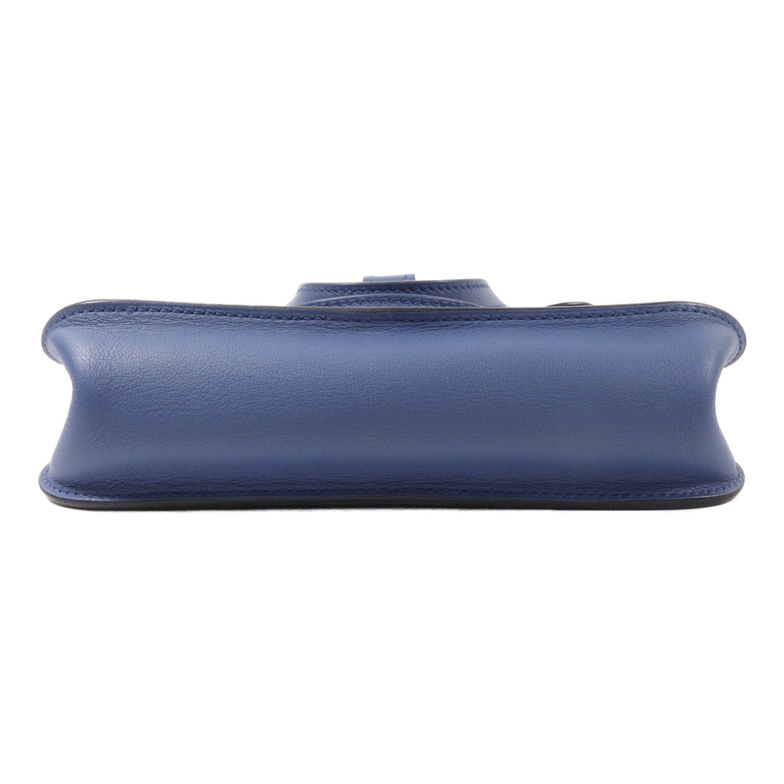 HERMES Swift皮革Mini Halzan手挽肩背兩用袋Bleu Agate
