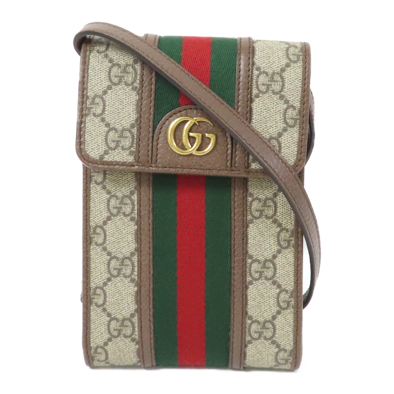 GUCCI 【激減優惠】帆布Shoulder Bag金扣肩背袋啡色/紅色/綠色