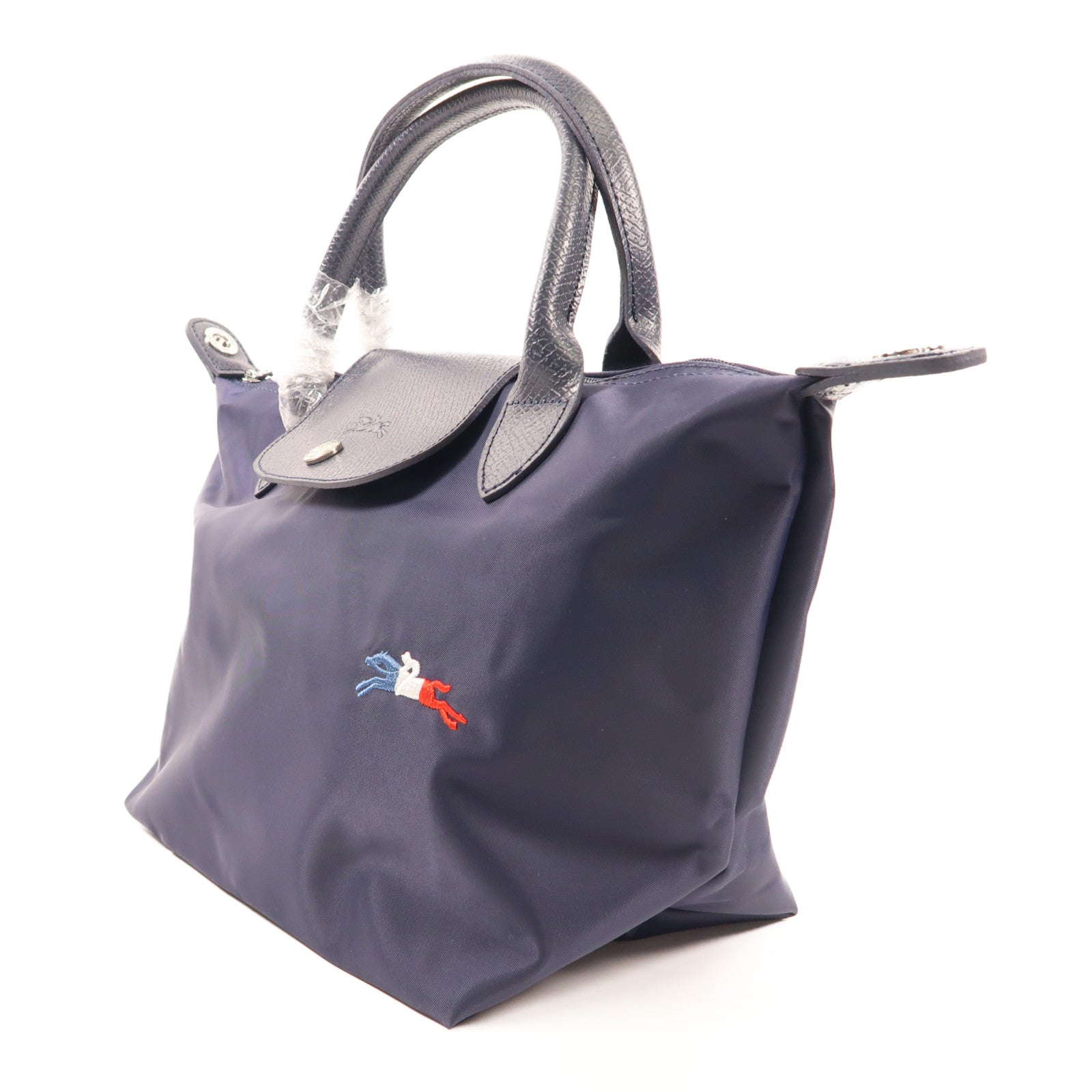Longchamp 尼龍Le Pliage Collection銀扣手挽肩背兩用袋