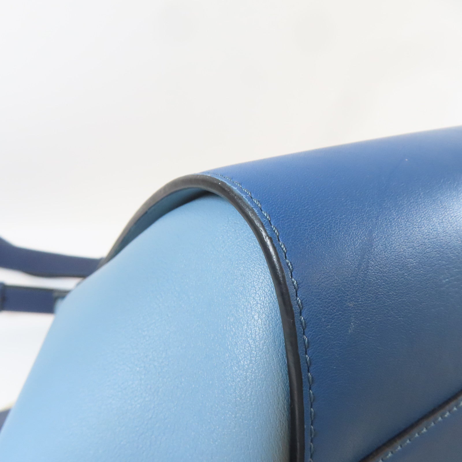 LOEWE 牛皮皮革Hammock銀扣肩背袋藍色
