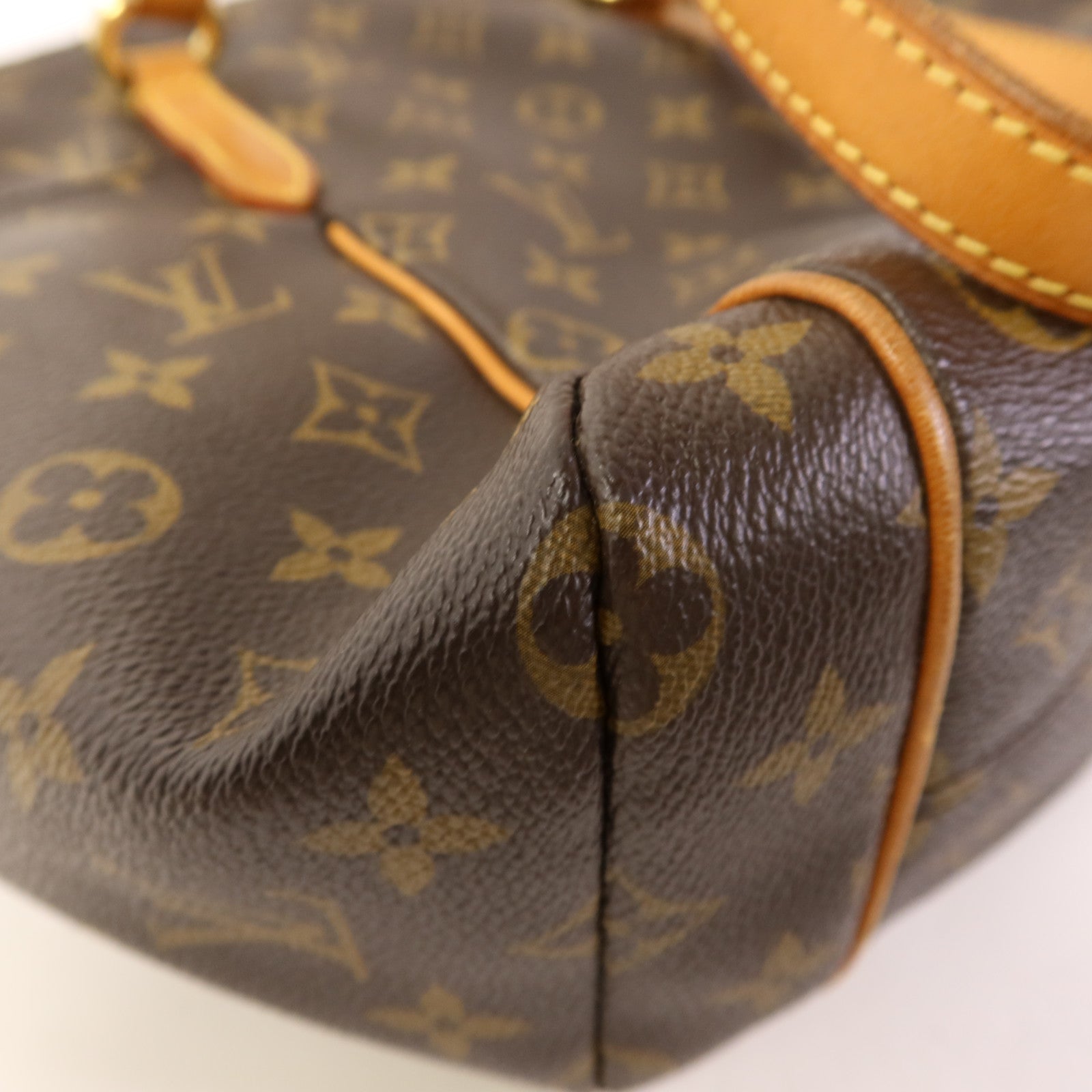 LOUIS VUITTON Monogram Totally MM金扣肩背袋棕色