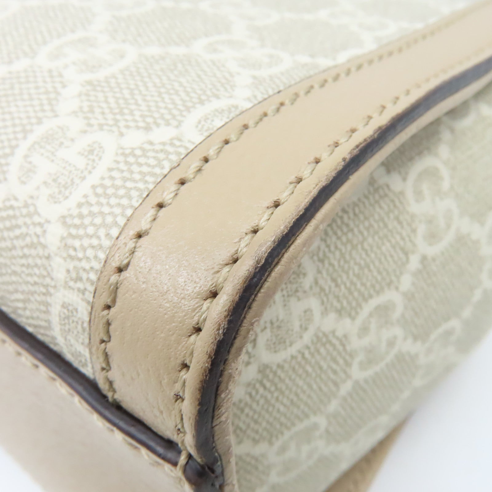 GUCCI 【激減優惠】塗層帆布Ophidia GG 2Way Shoulder Bag手挽肩背兩用袋杏色