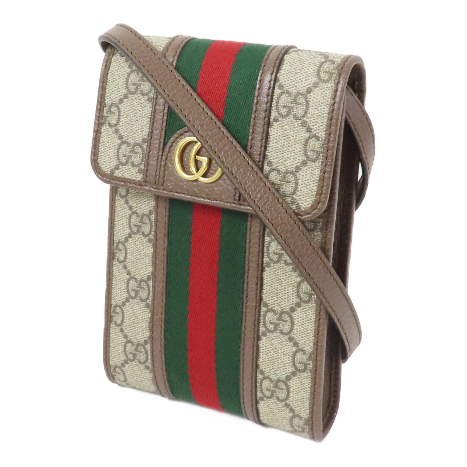 GUCCI 【激減優惠】帆布Shoulder Bag金扣肩背袋啡色/紅色/綠色
