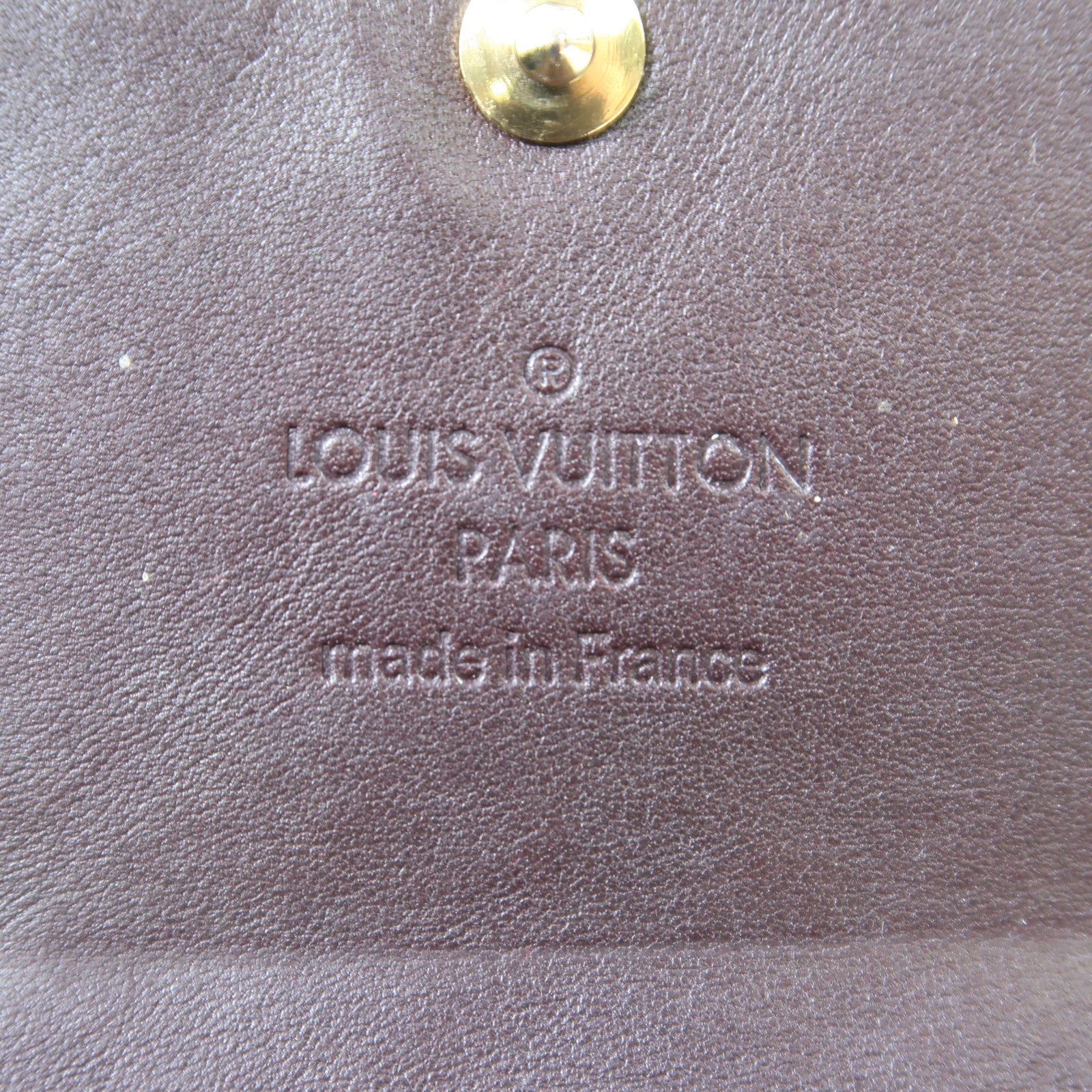 LOUIS VUITTON Vernis Protefeuille Elies金扣錢包酒紅色