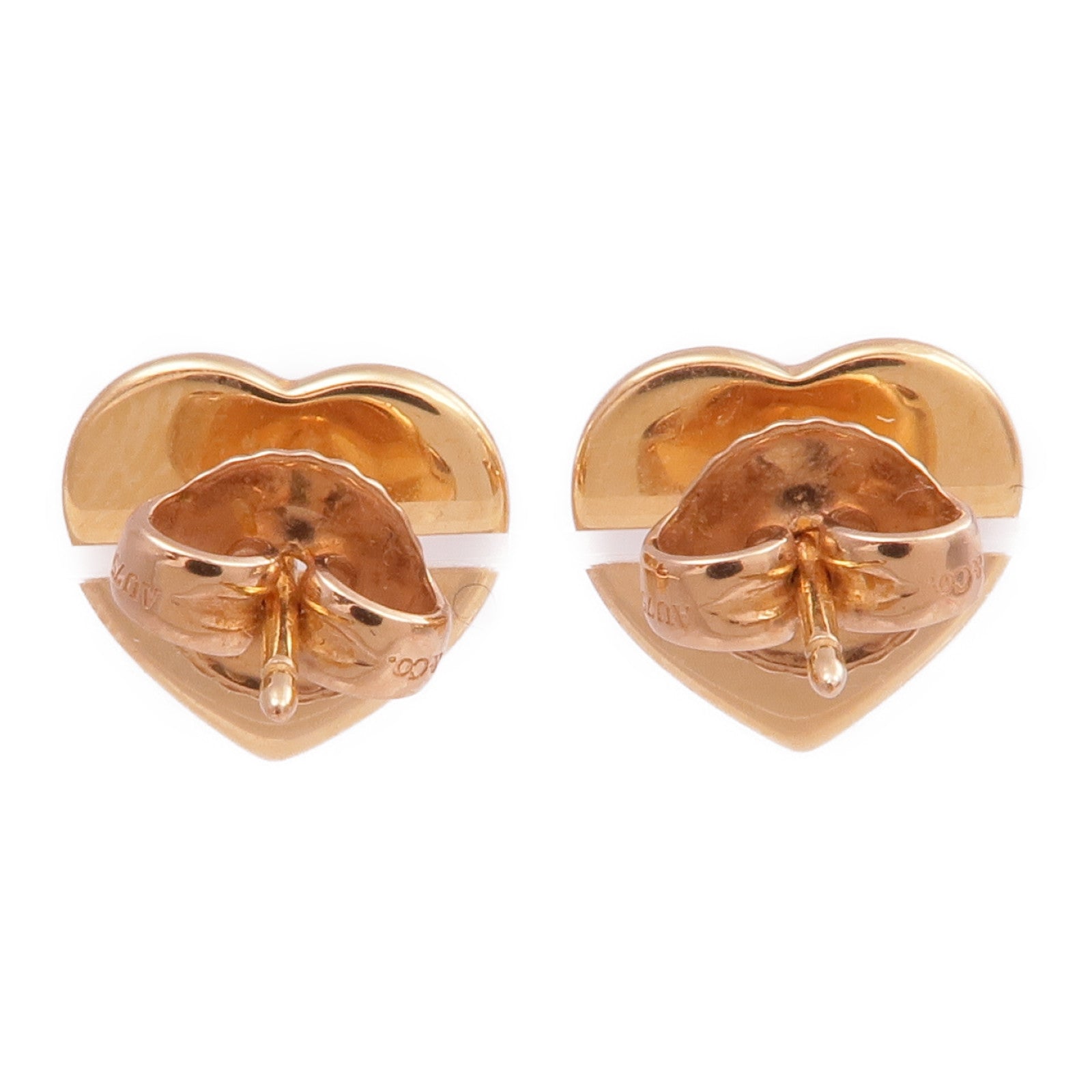 TIFFANY＆CO 18K玫瑰金Heart Tag Stud Earrings耳環