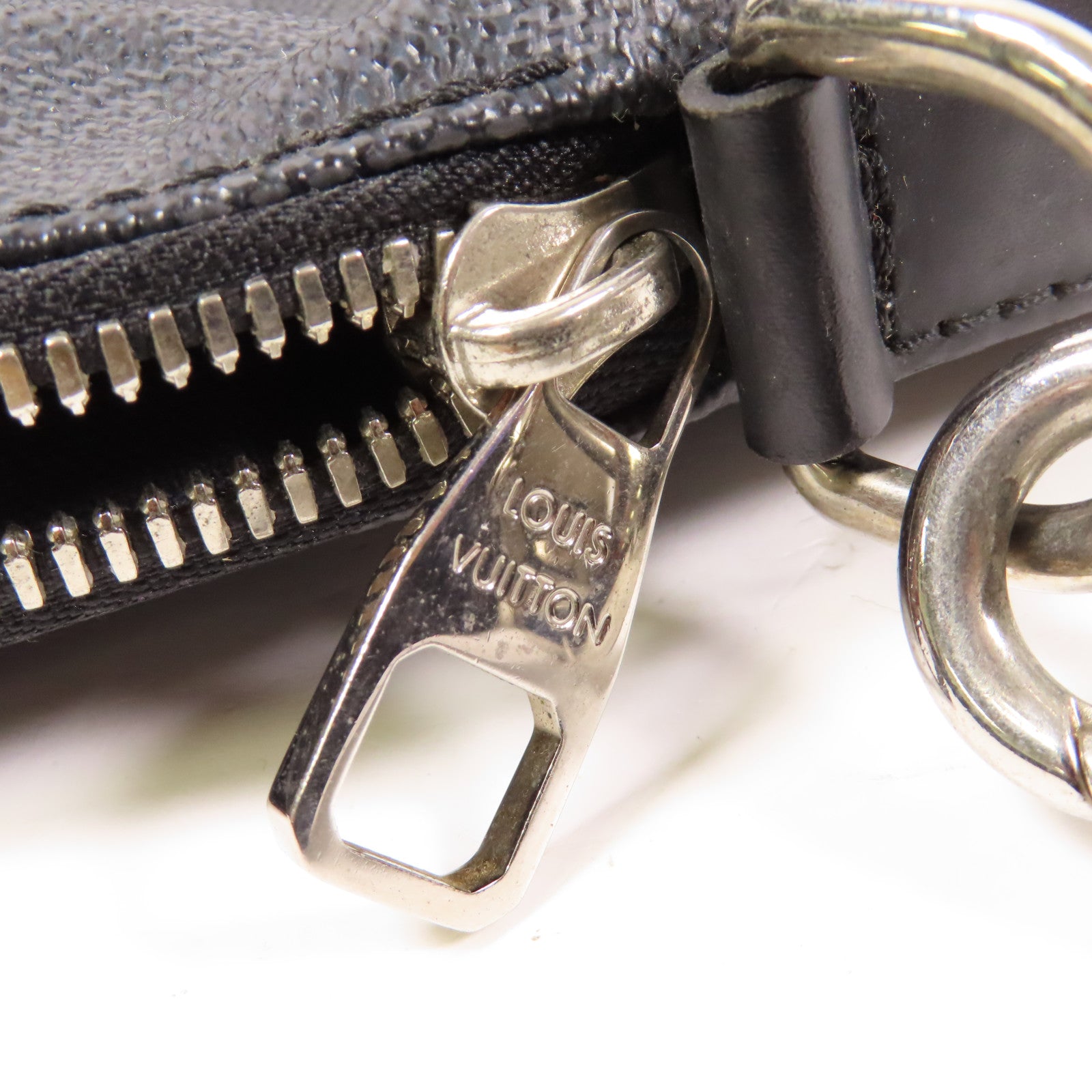 LOUIS VUITTON 【激減優惠】Damier Graphite Porte Document Jules銀扣手挽肩背兩用袋黑色