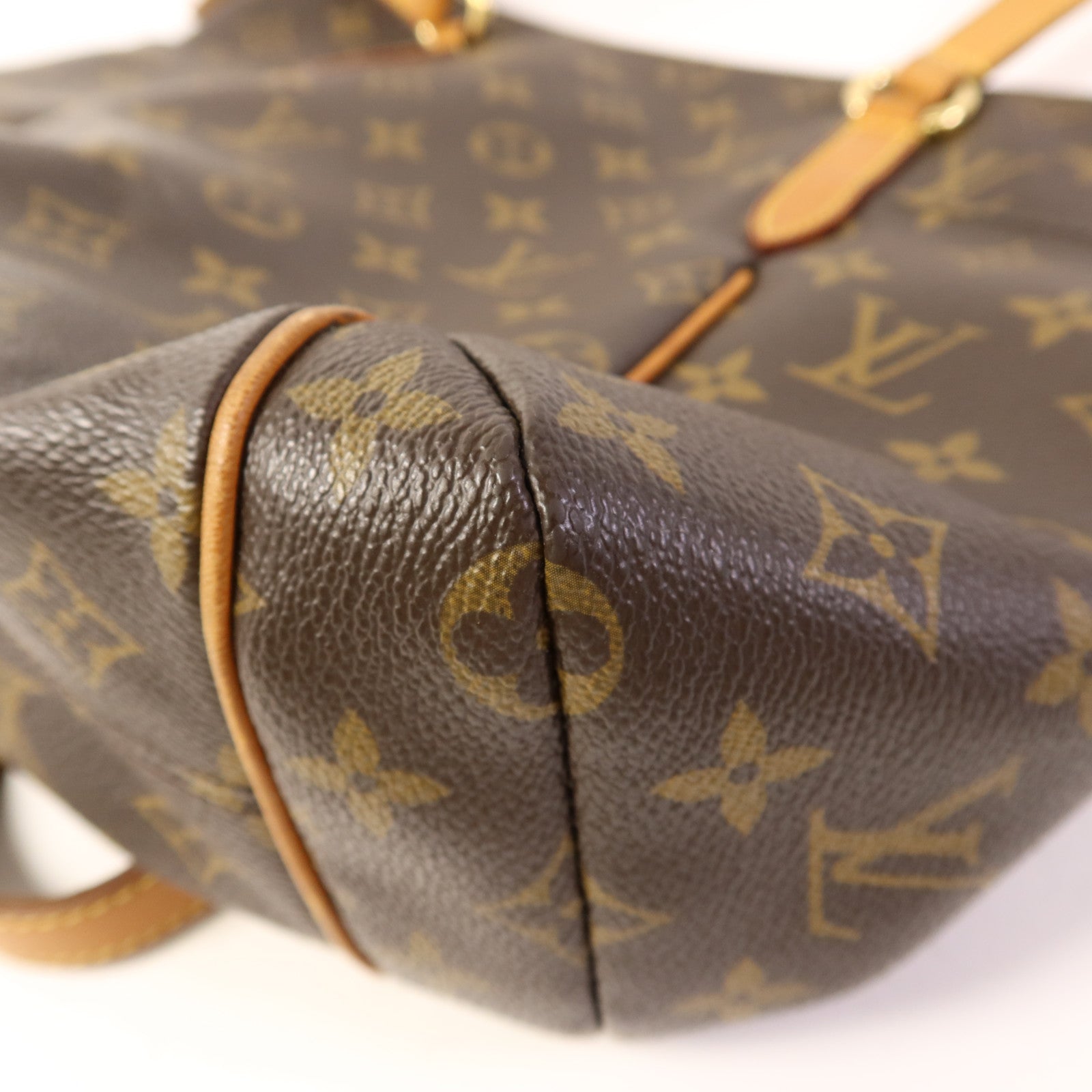 LOUIS VUITTON Monogram Totally MM金扣肩背袋棕色