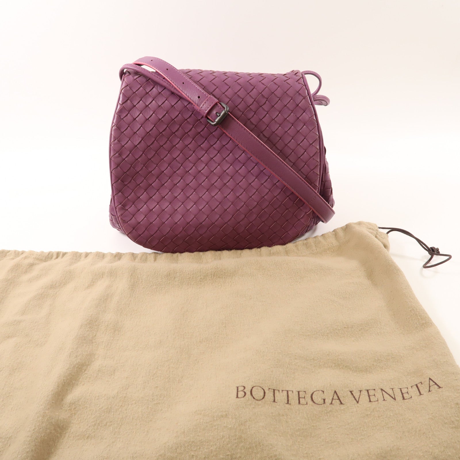 BOTTEGA VENETA 牛皮皮革Shoulder Bag肩背袋紫色