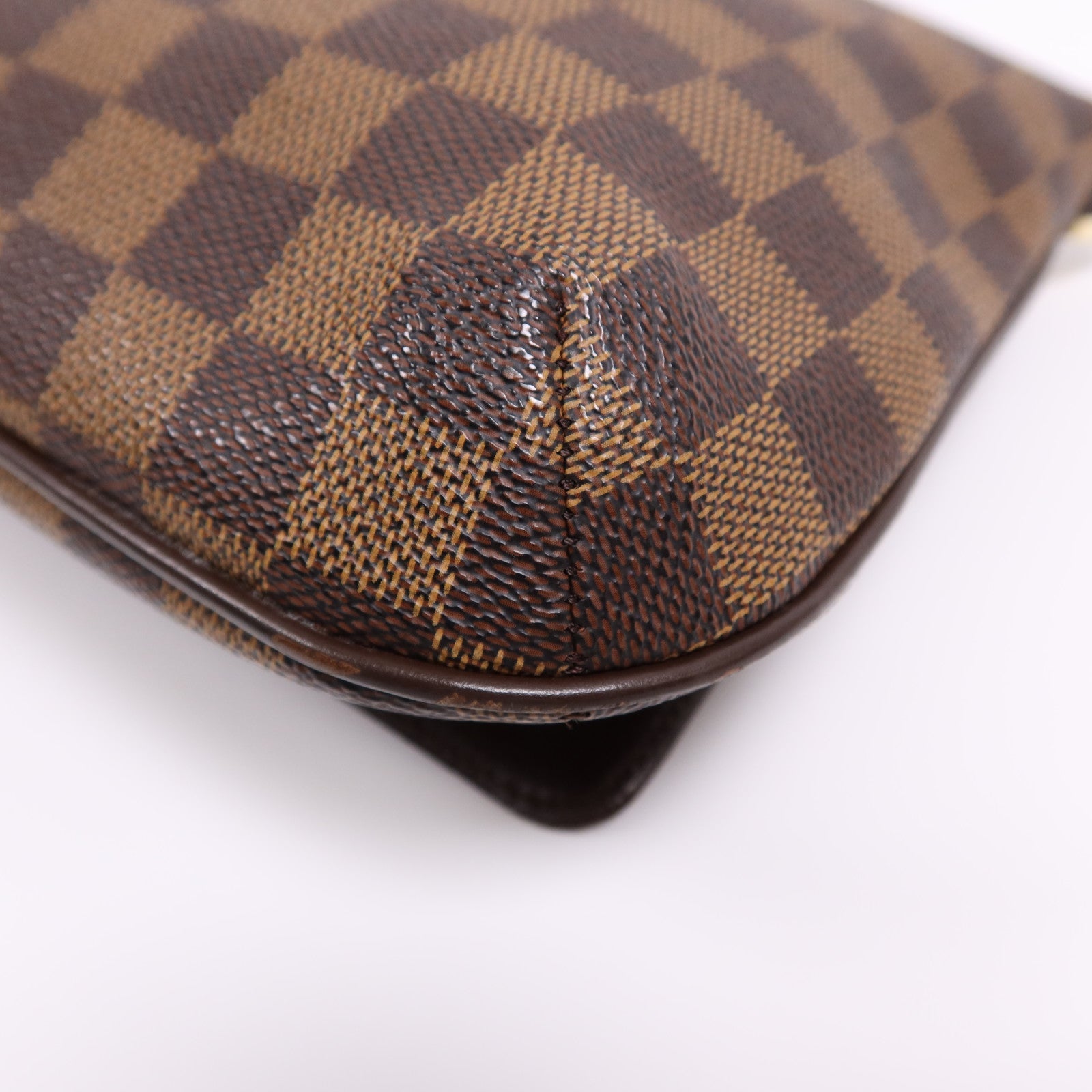 LOUIS VUITTON Damier Musette Tango金扣肩背袋棕色
