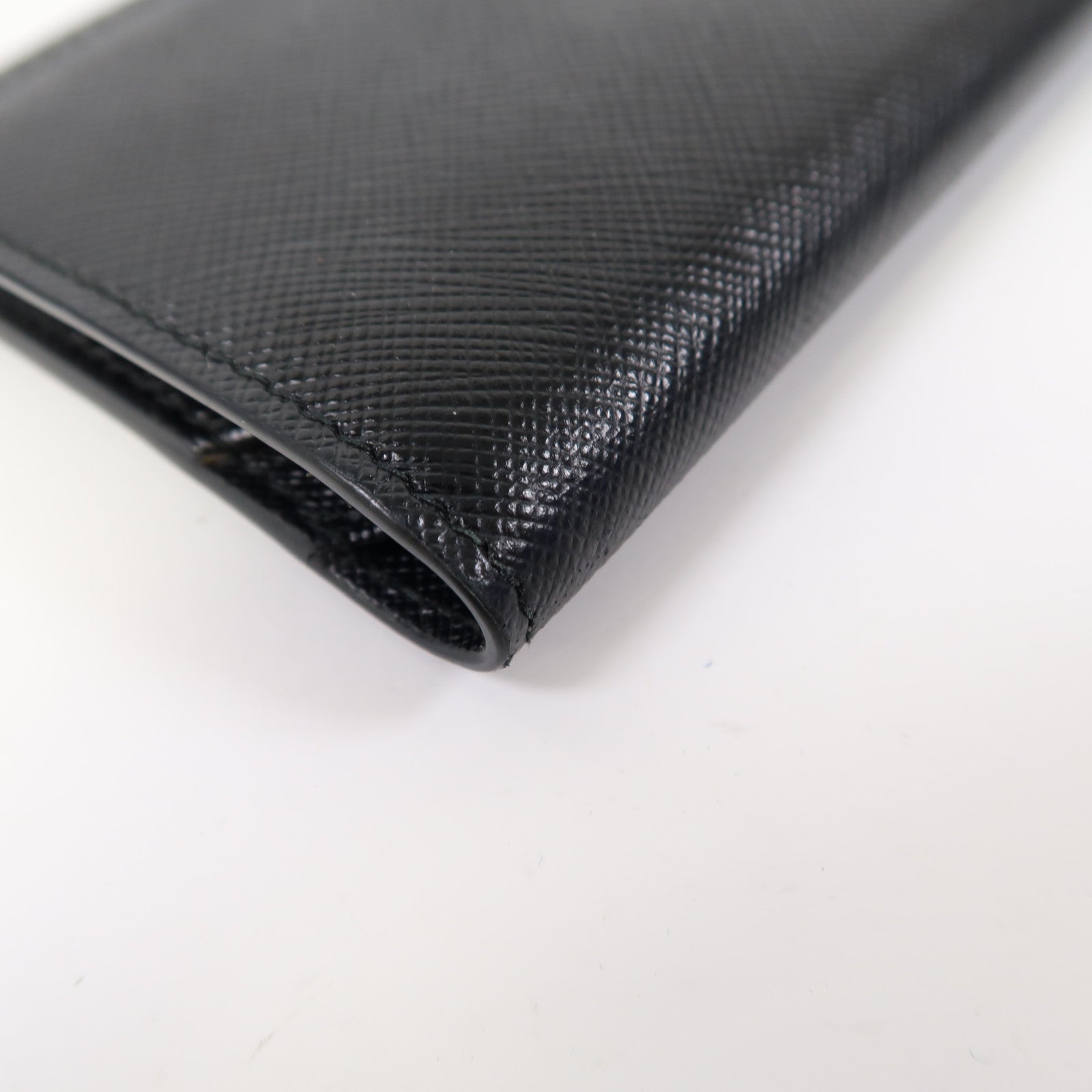 PRADA 牛皮皮革Card Case金扣卡片套黑色