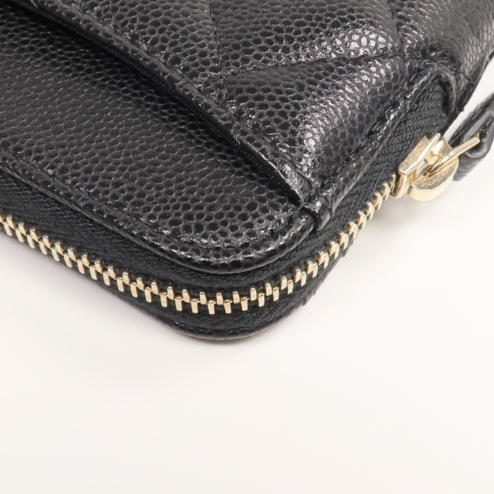CHANEL 牛皮皮革Card/Coin Case金扣零錢包/卡片套