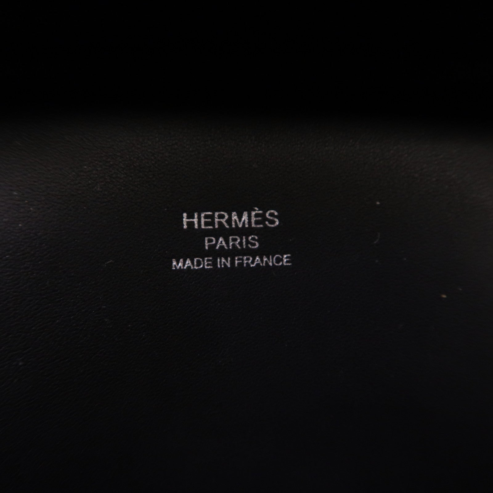 HERMES Evercolor皮革Jypsiere Mini銀扣肩背袋黑色