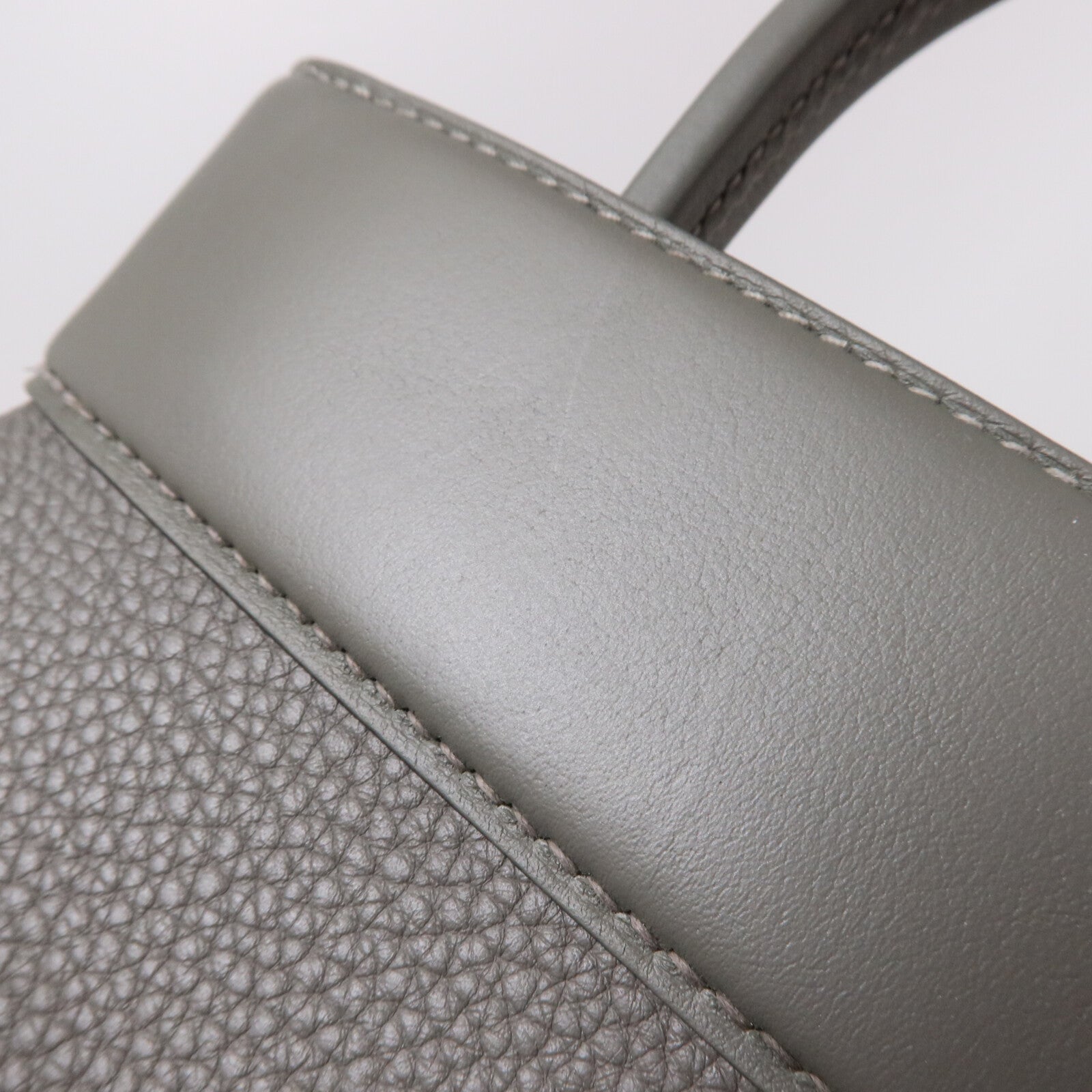 HERMES Togo皮革/Swift皮革Sac Medor手挽肩背兩用袋Gris Meyer