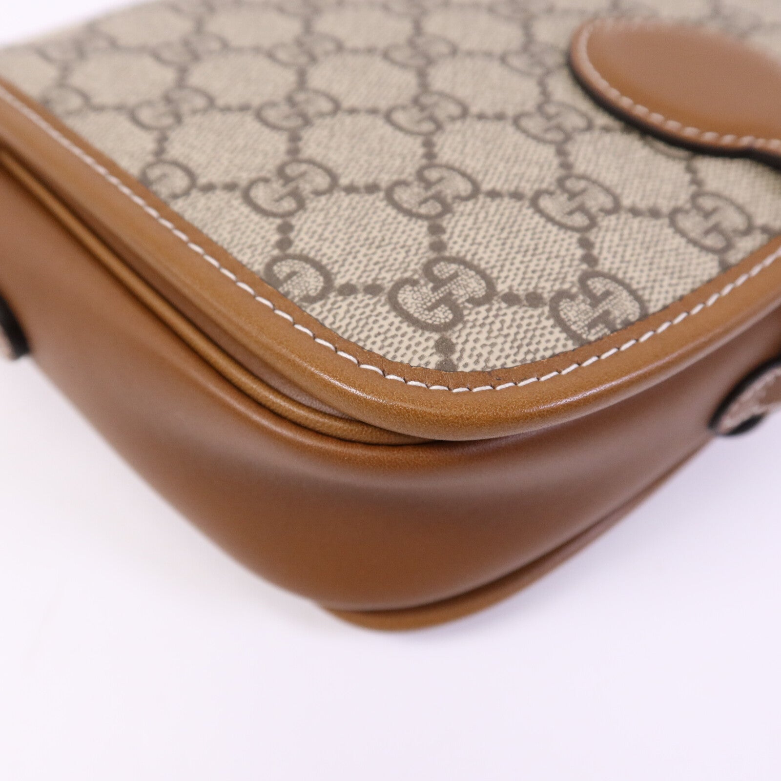 GUCCI 塗層帆布GG Emblem Mini Shoulder bag金扣手挽肩背兩用袋