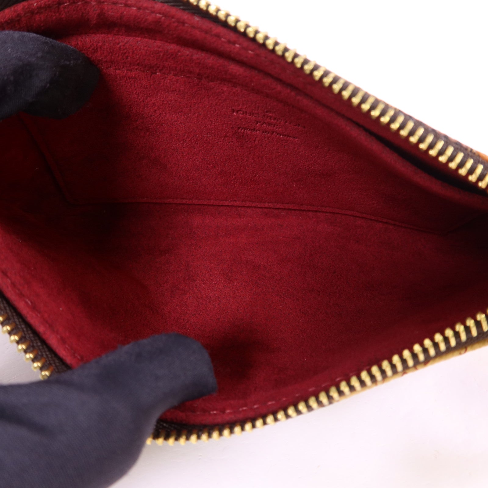 LOUIS VUITTON Damier Pochette Milla MM金扣鏈帶肩背袋