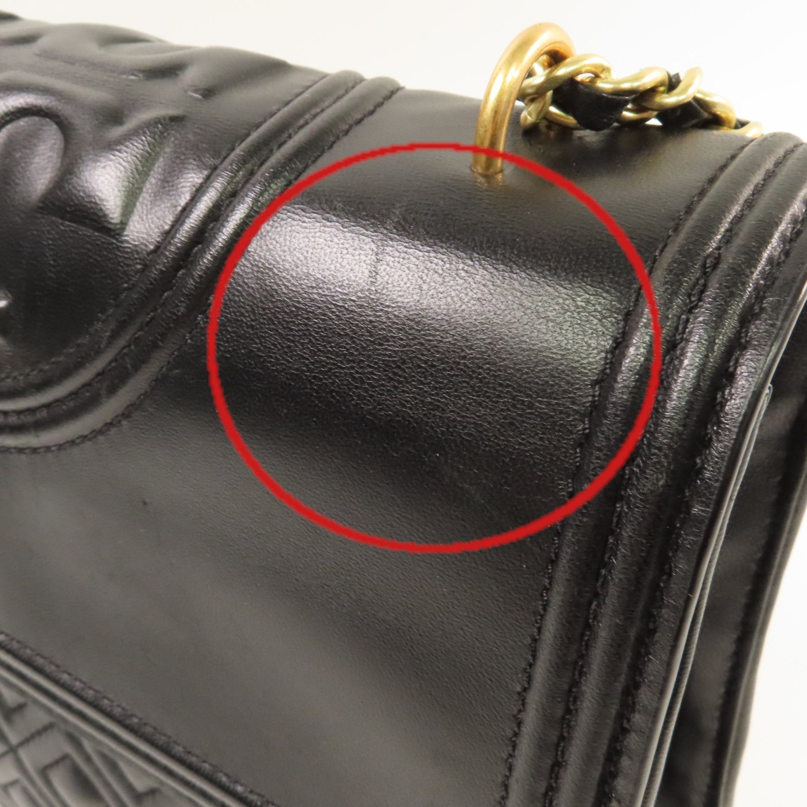 Tory Burch 牛皮皮革Chain Shoulder Bag金扣鏈帶肩背袋黑色