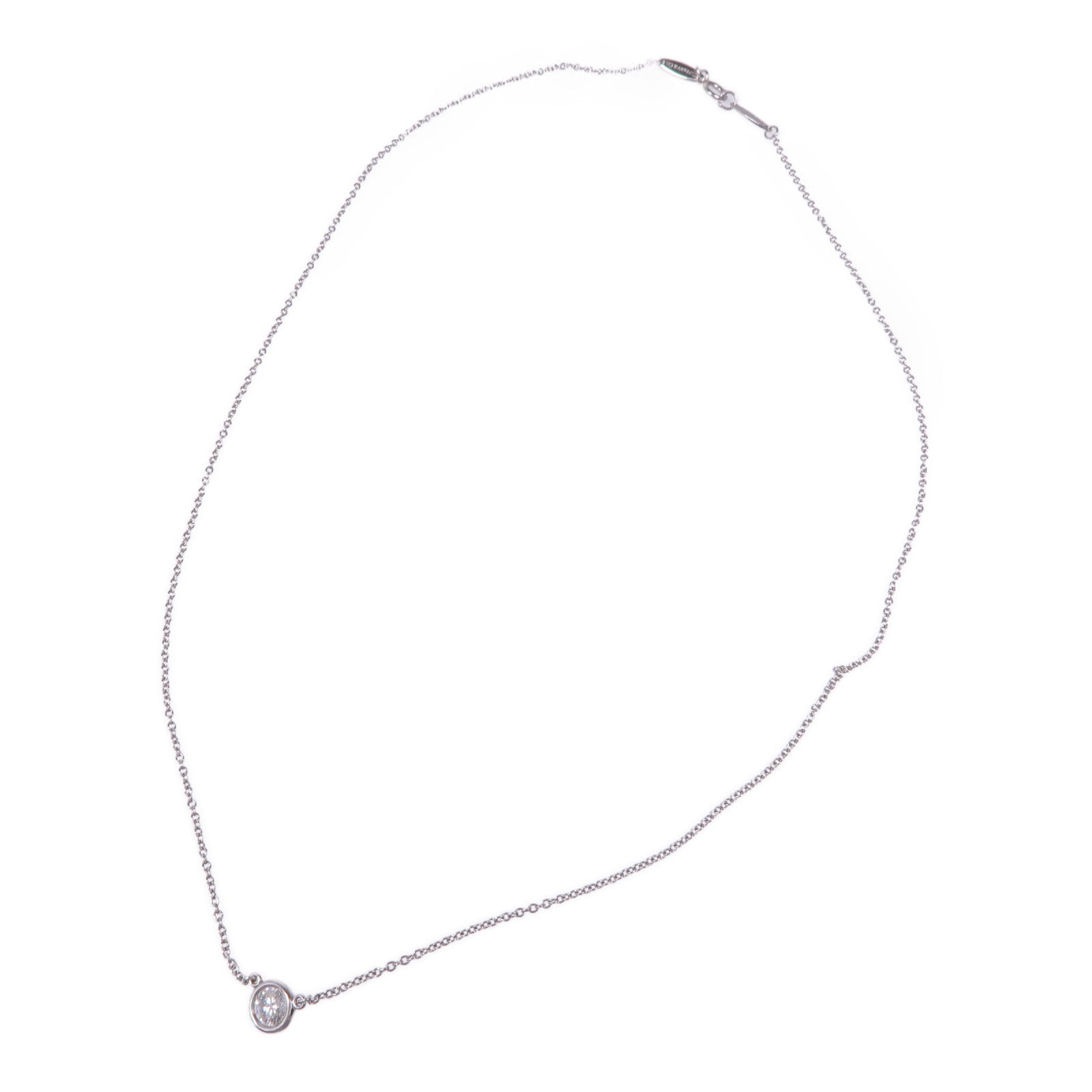 TIFFANY＆CO PT950鉑金By the Yard鑽石項鍊