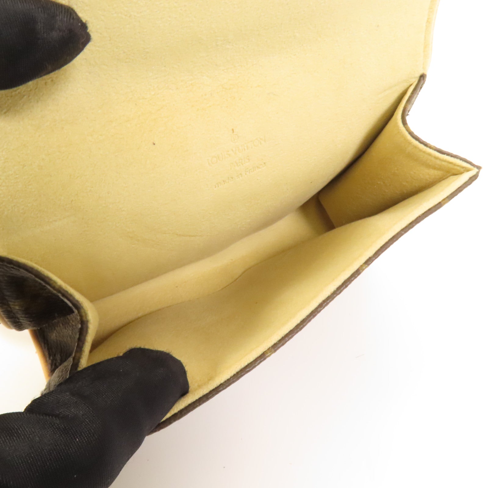 LOUIS VUITTON Monogram Pochette Florentine金扣腰包棕色