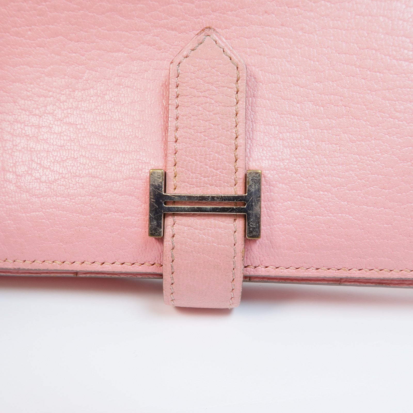 HERMES Chevre皮革Bearn Wallet銀扣長錢包