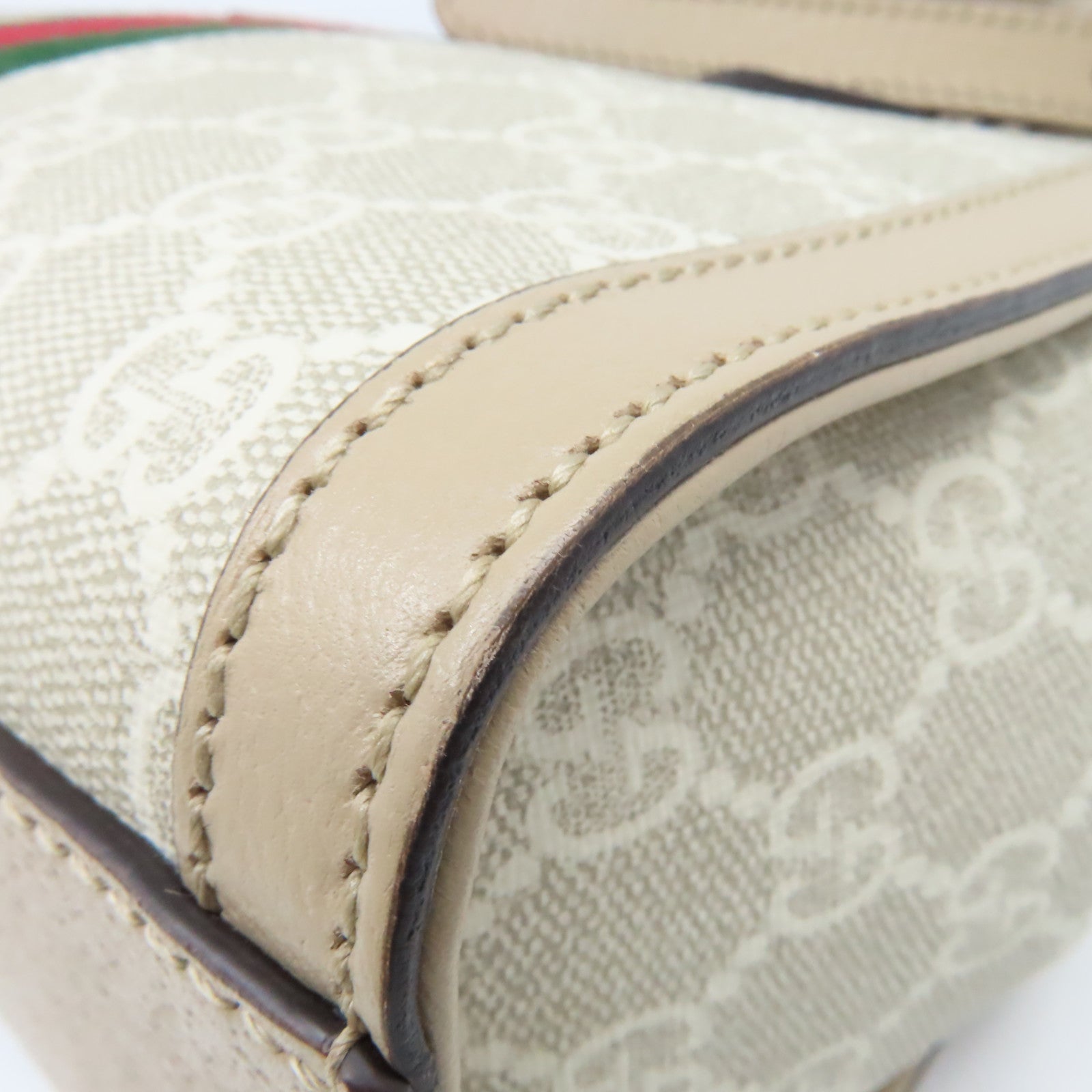 GUCCI 【激減優惠】塗層帆布Ophidia GG 2Way Shoulder Bag手挽肩背兩用袋杏色