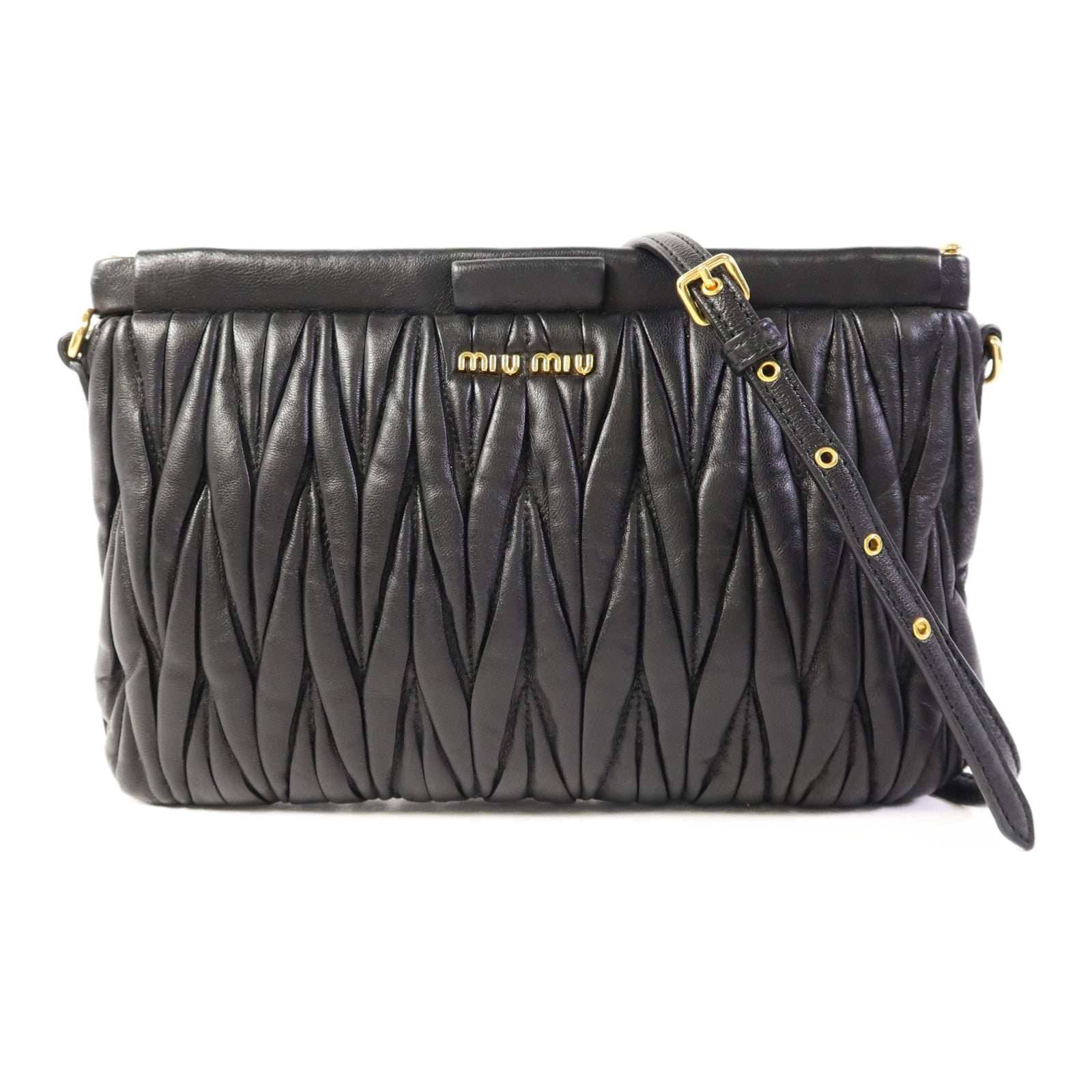 Miu Miu 羊皮皮革Shoulder Bag金扣肩背袋