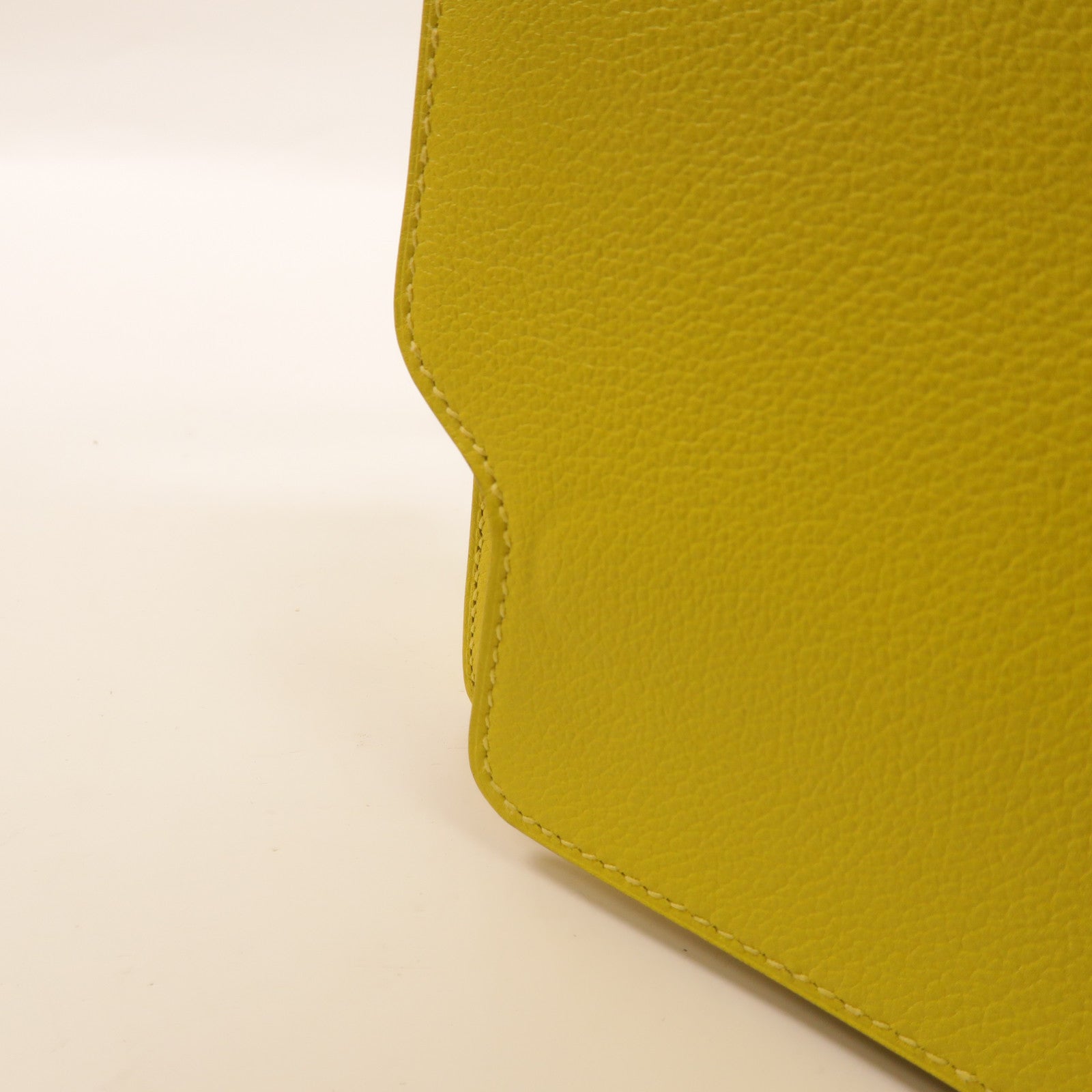 HERMES Evercolor皮革Mini Roulis銀扣肩背袋Lime