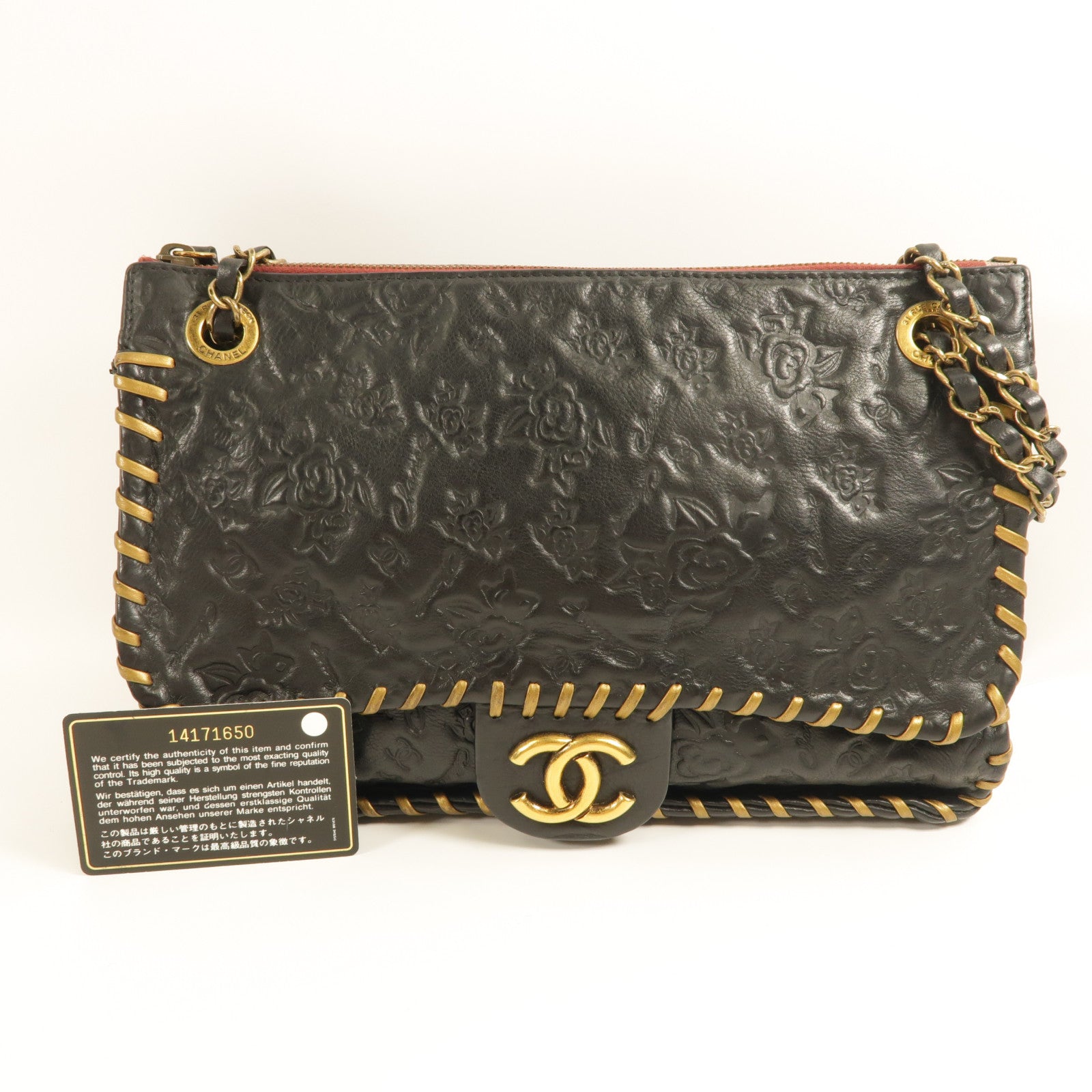 CHANEL 牛皮皮革Chain Shoulder肩背袋