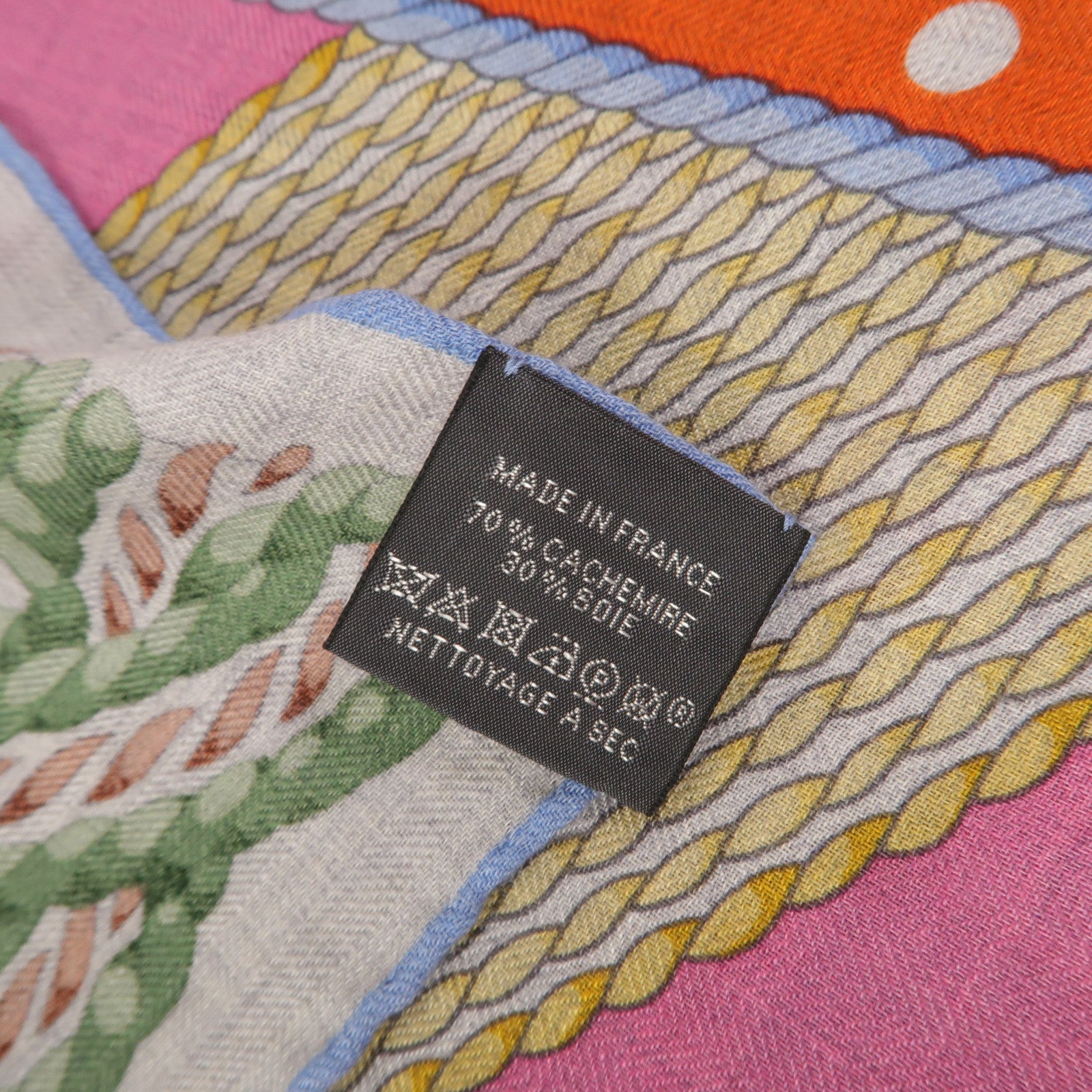 HERMES 絲質/羊絨Scarf 140x140絲巾