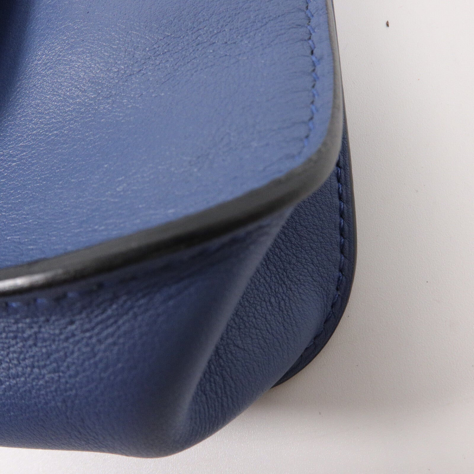 HERMES Swift皮革Mini Halzan手挽肩背兩用袋Bleu Agate