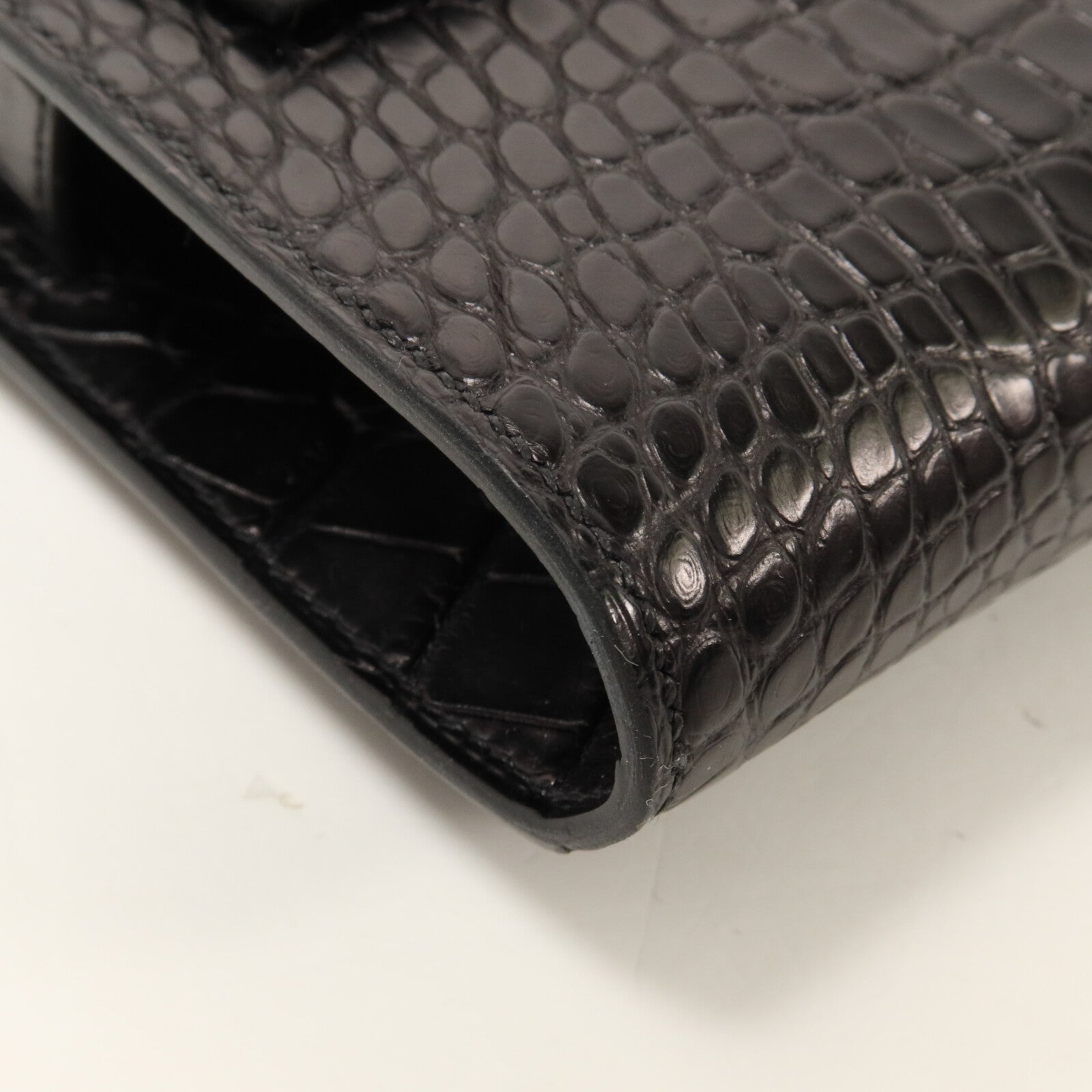 HERMES 鱷魚皮革Kelly To Go肩背袋Noir