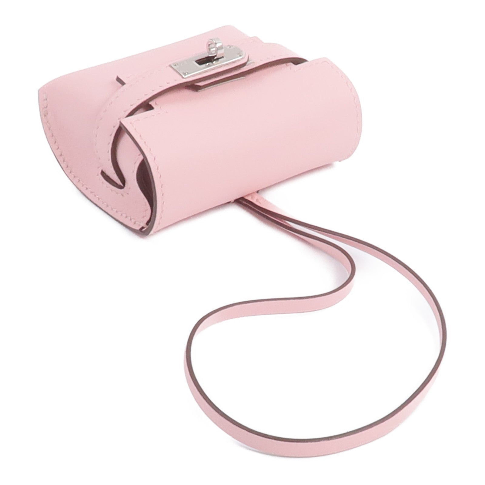 HERMES Swift皮革Kelly Festival Charm掛飾Rose Sakura