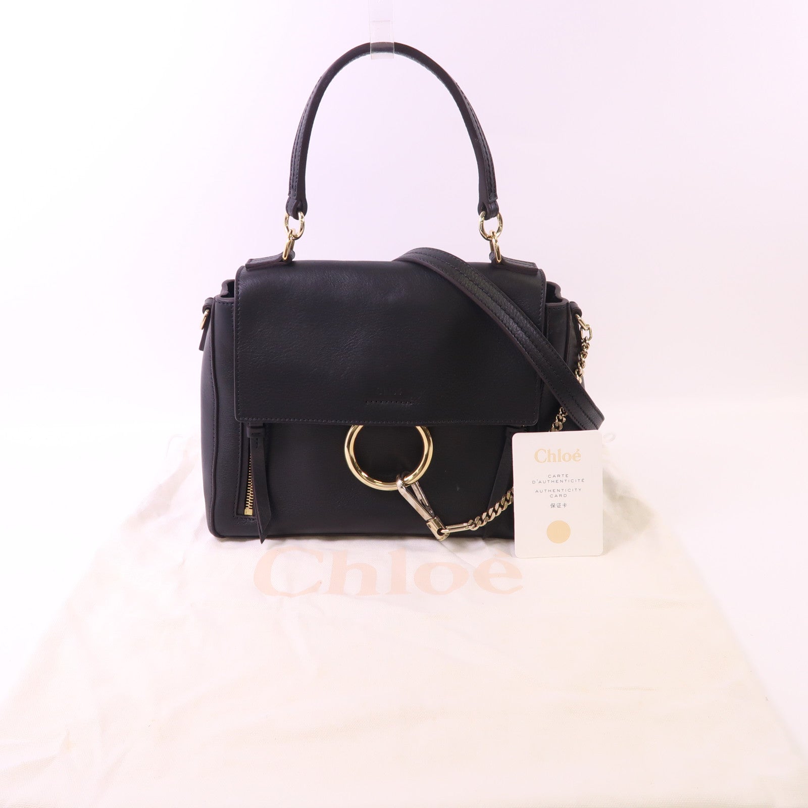 Chloe 牛皮皮革Faye Day金扣手挽肩背兩用袋